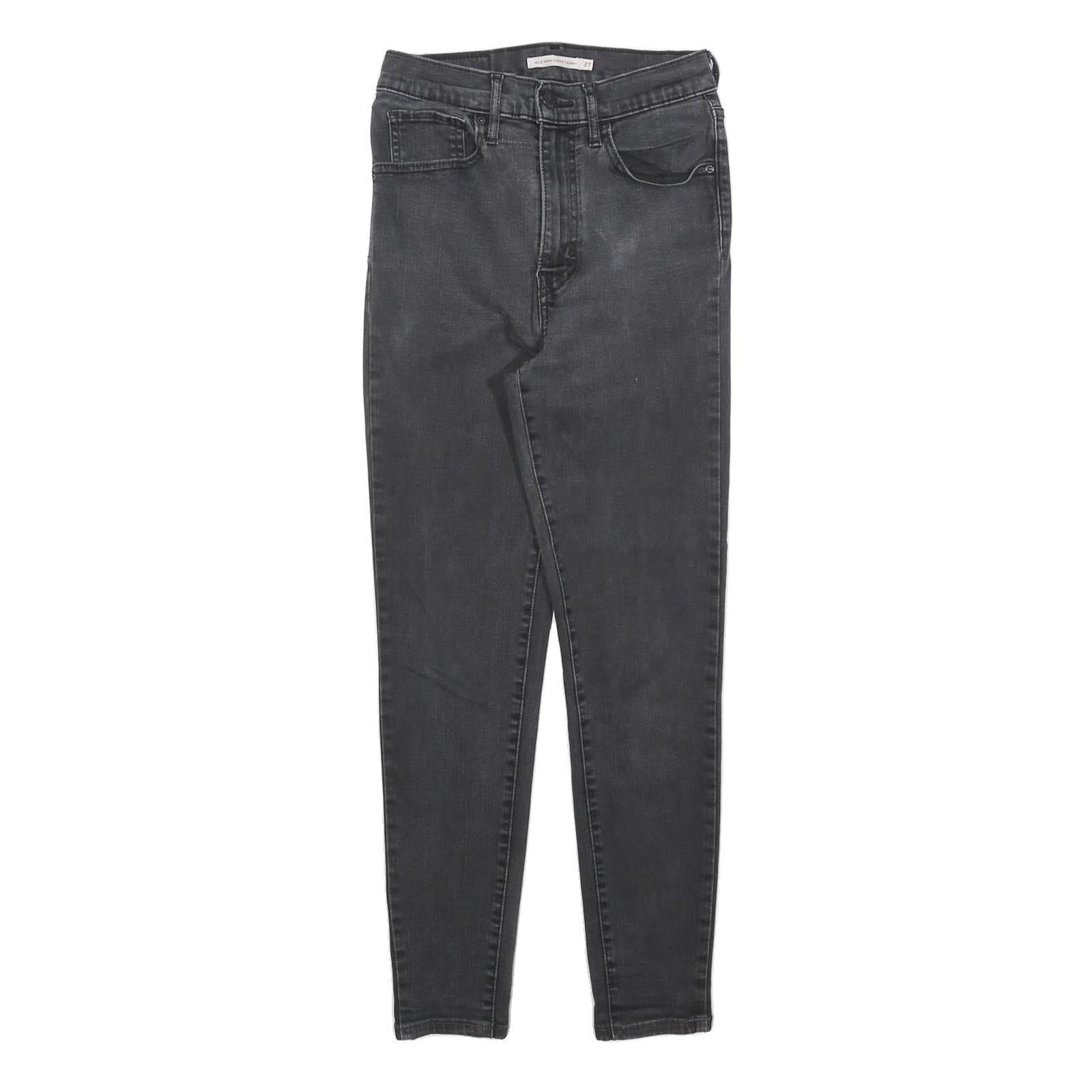 LEVI'S Womens Slim Black Denim Slim Fit Skinny Jeans W27 L26 Stretch Refurbished - N/A refurbished available on Cerqular