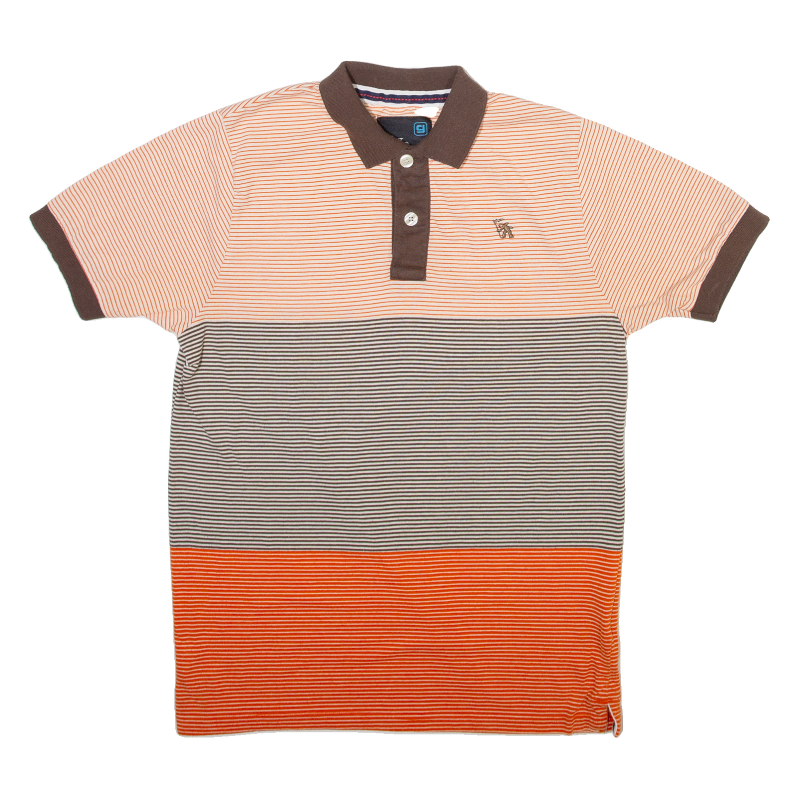 GOTCHA Mens Polo Shirt Orange Striped M Refurbished - N/A refurbished available on Cerqular