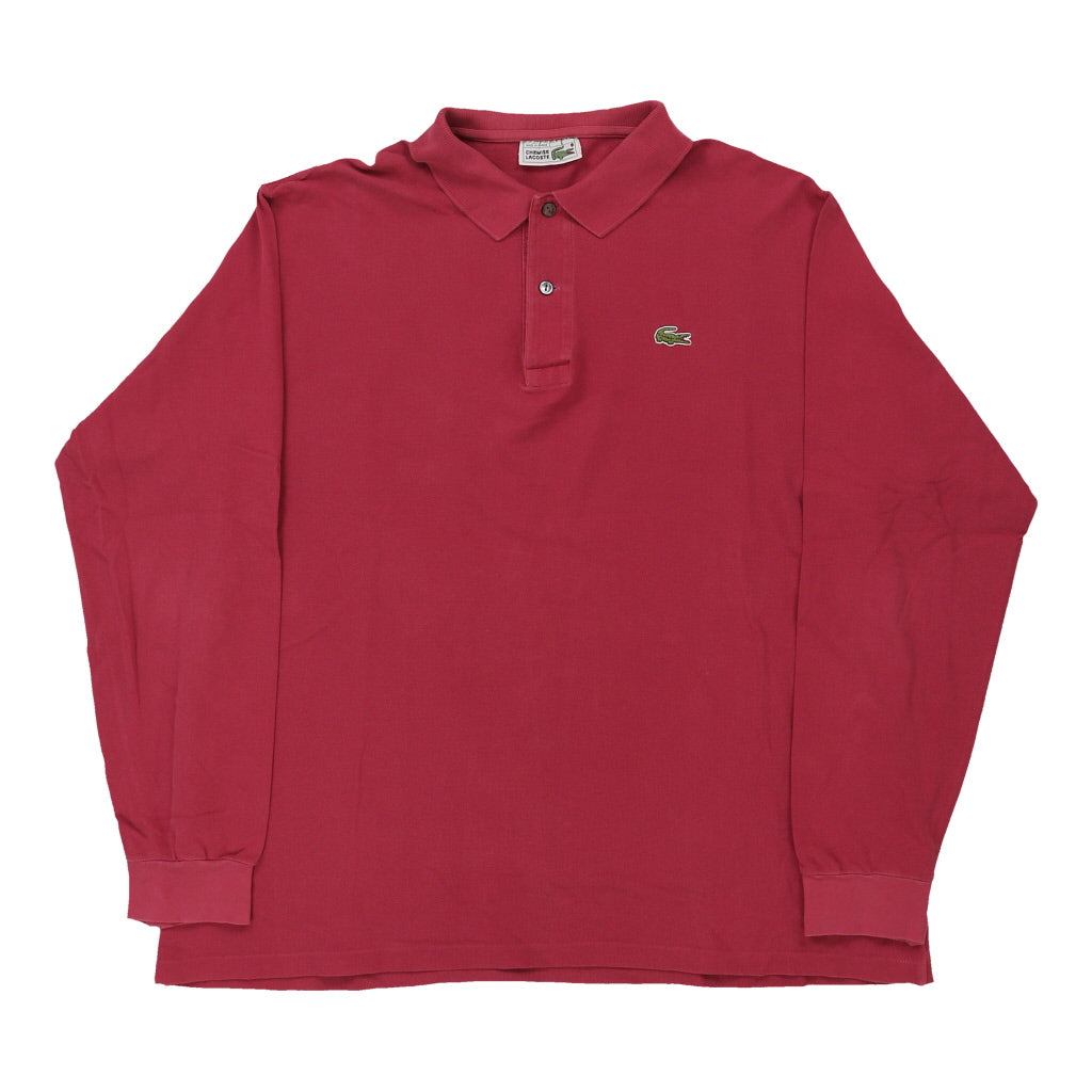 Lacoste Long Sleeve Polo Shirt - XL Pink Cotton Refurbished - Thrifted (note: this is a term often used to describe second- refurbished available on Cerqular