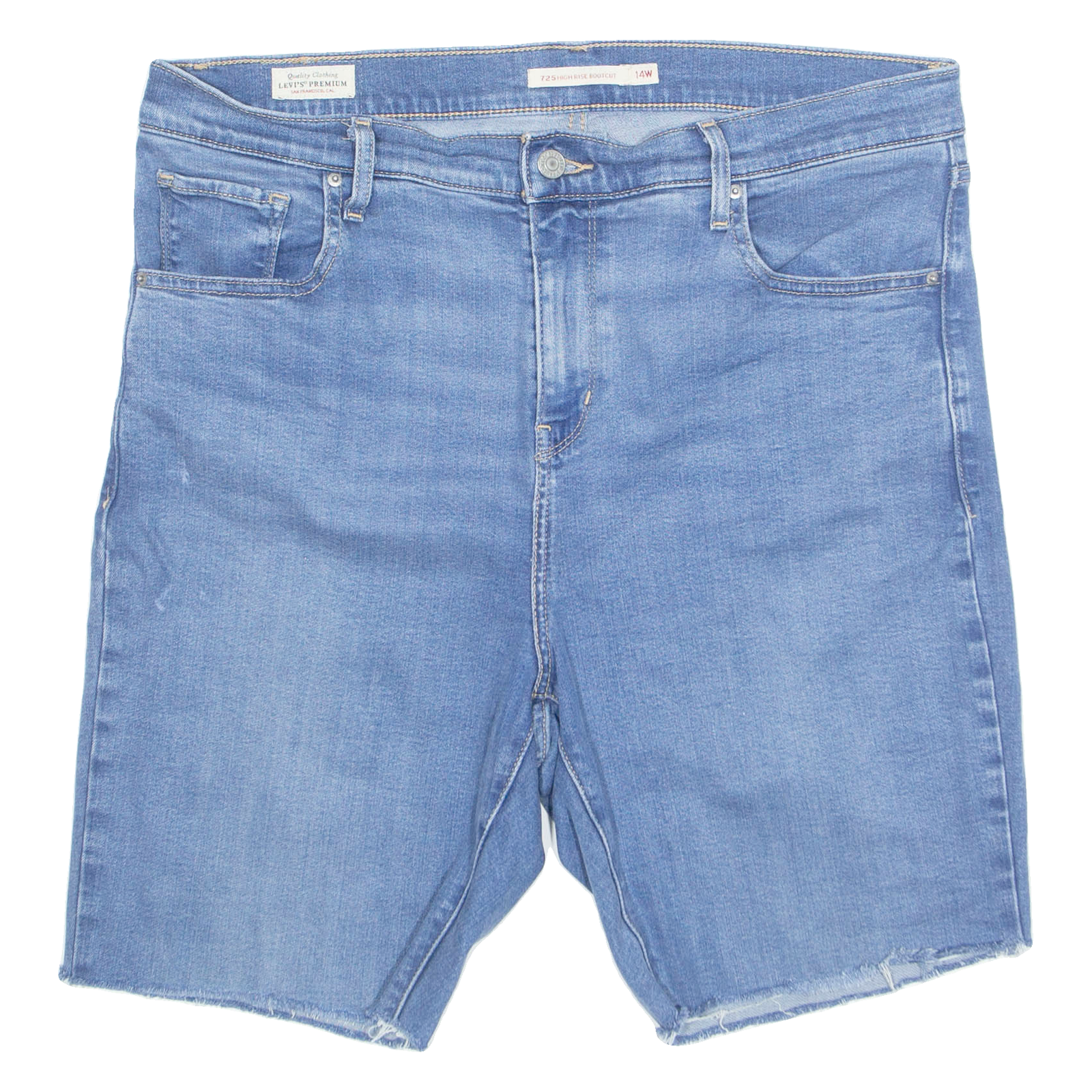 LEVI'S Cut Off Premium E 725 Stretch Womens Denim Shorts Blue L W35 Refurbished - N/A refurbished available on Cerqular