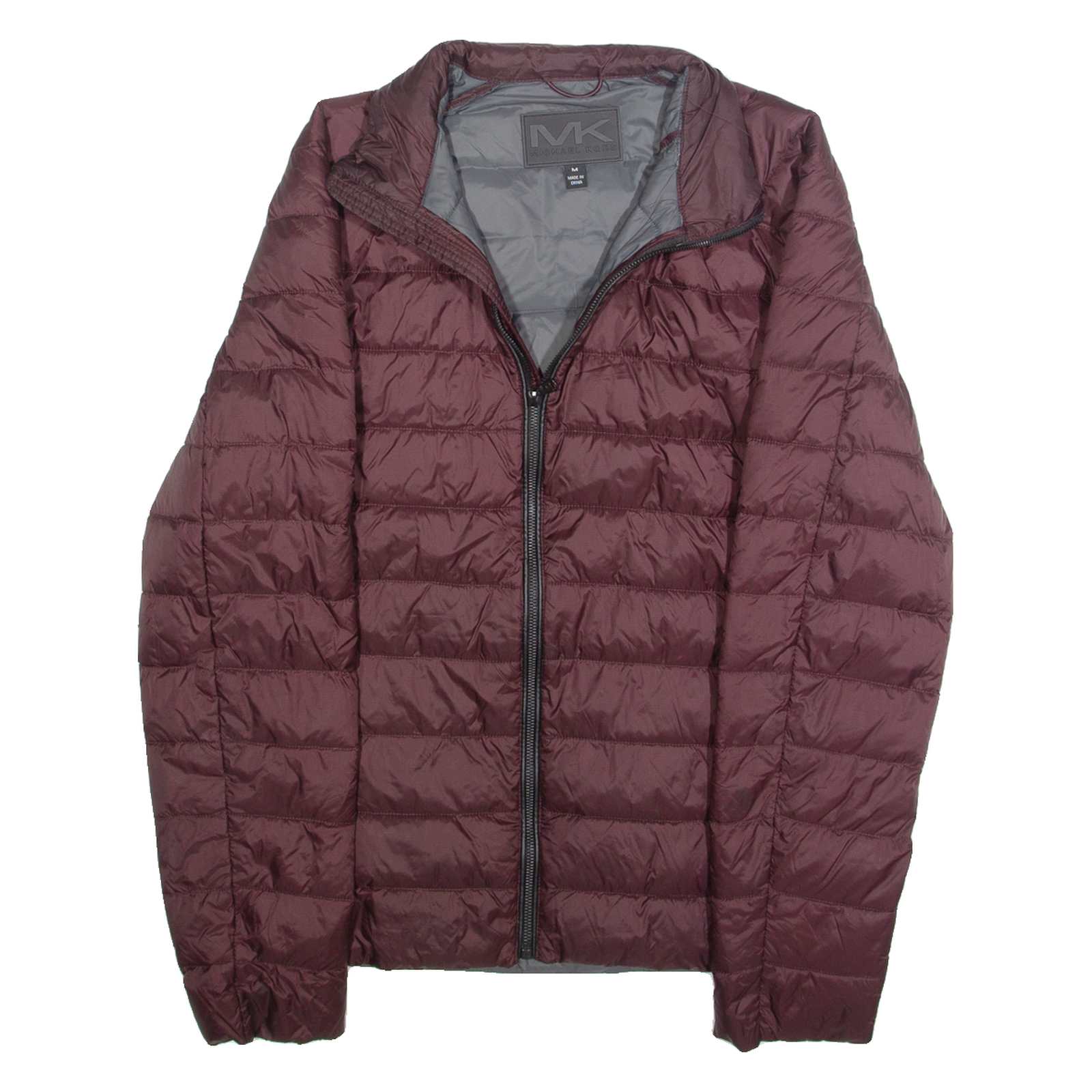 MICHAEL KORS Mens Puffer Jacket Maroon Nylon M Refurbished - N/A refurbished available on Cerqular