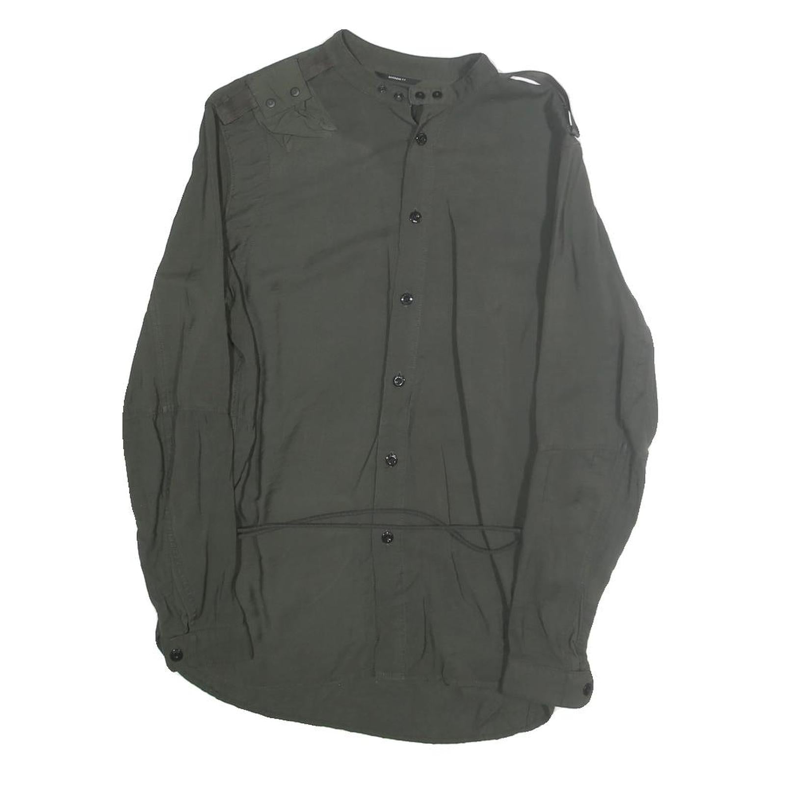 G STAR Womens Dark Green Basic Shirt Long Sleeve Button Neck S Cotton Blend Refurbished - N/A refurbished available on Cerqular