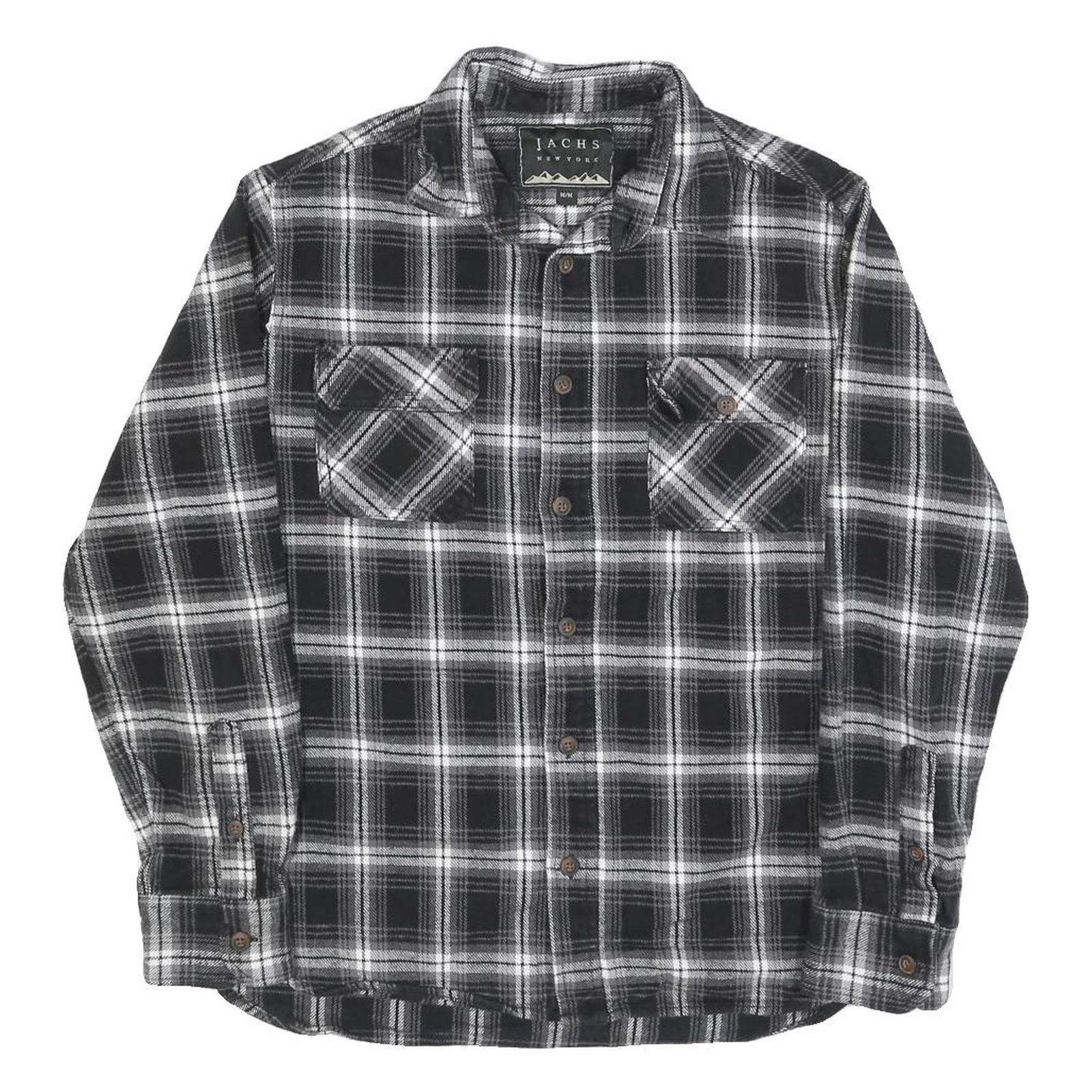 Buy JACHS Mens Black & White Checked Shirt M Cotton Blend Casual Button Down Refurbished - $32.49 JACHS Mens Black & White Checked Shirt M Cotton Blend Casual Button Down Refurbished - N/A refurbished available on Cerqular