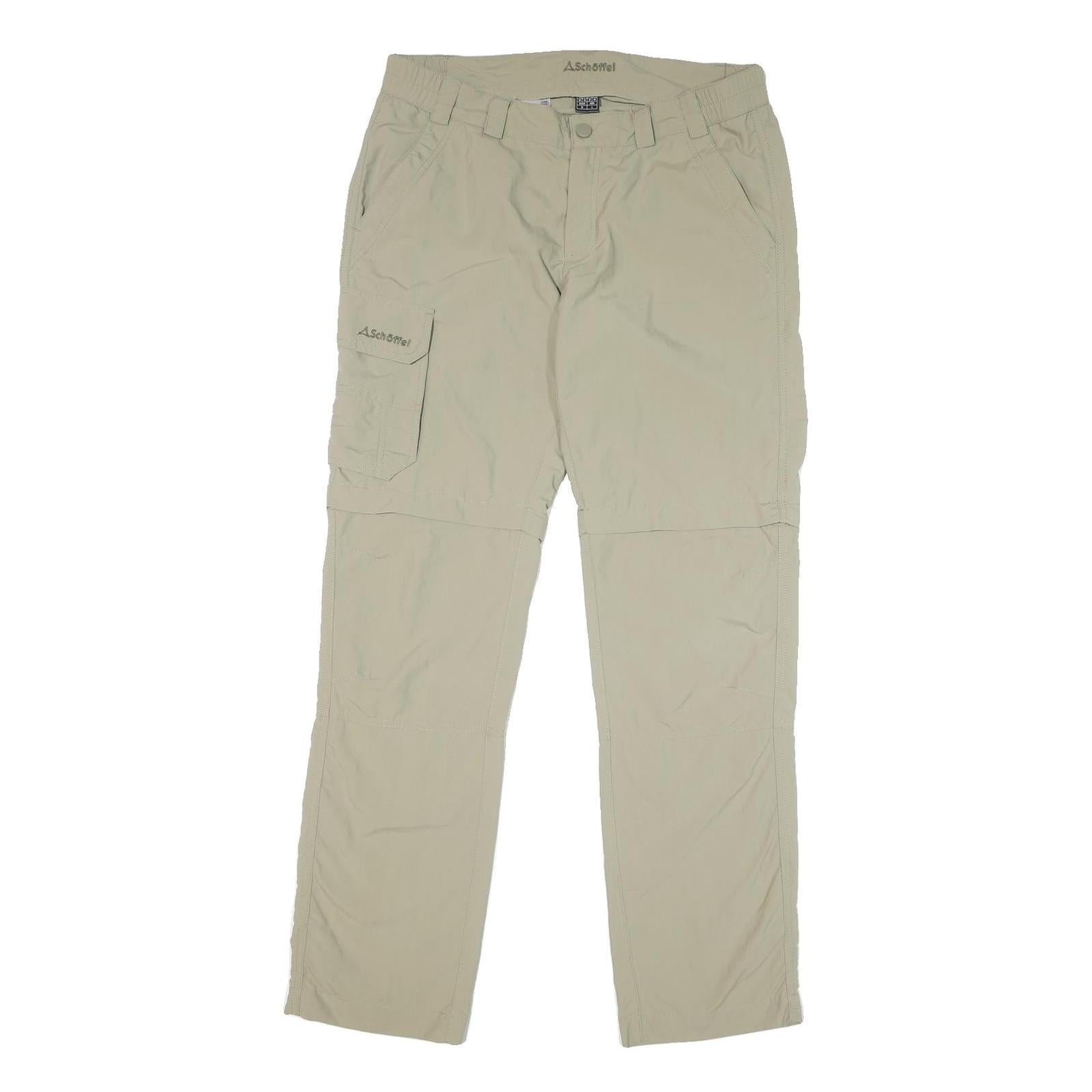 SCHOFFE Mens Regular Beige Trousers W34 L32 Polyester Blend Zip Casual Outdoor Refurbished - N/A refurbished available on Cerqular