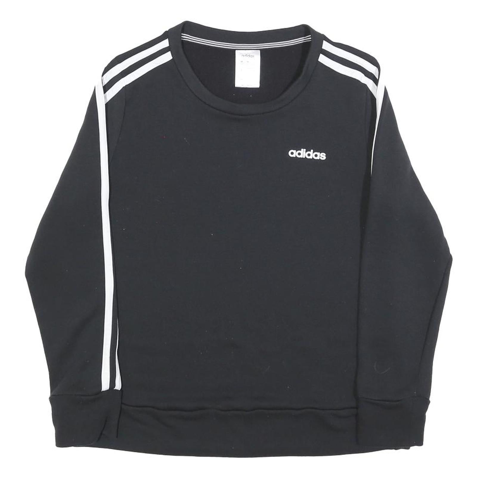 ADIDAS Womens Black Sweatshirt Crew Neck S Cotton Blend Sport Casual Pullover Refurbished - N/A refurbished available on Cerqular