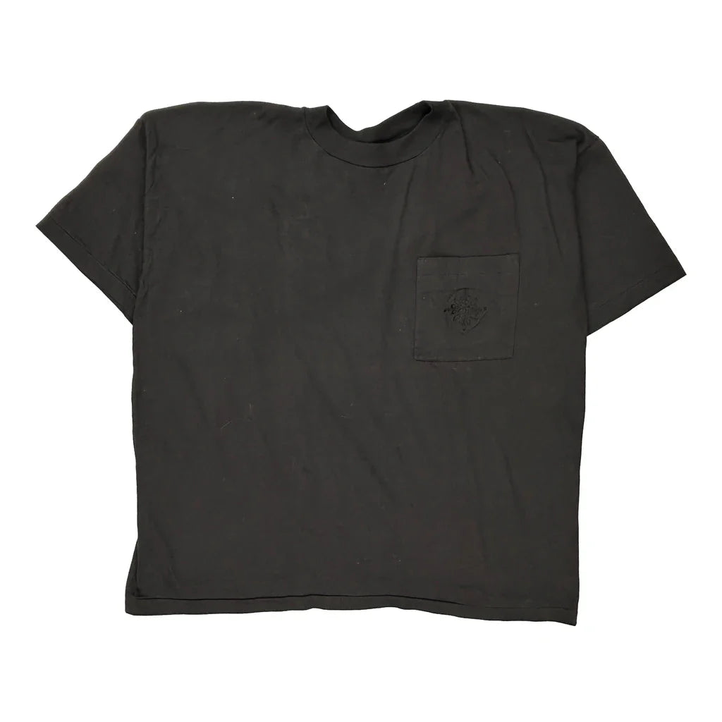 Unbranded Single Stitch T-Shirt - 2XL Black Cotton Refurbished - Thrifted (note: this is a term often used to describe second- refurbished available on Cerqular