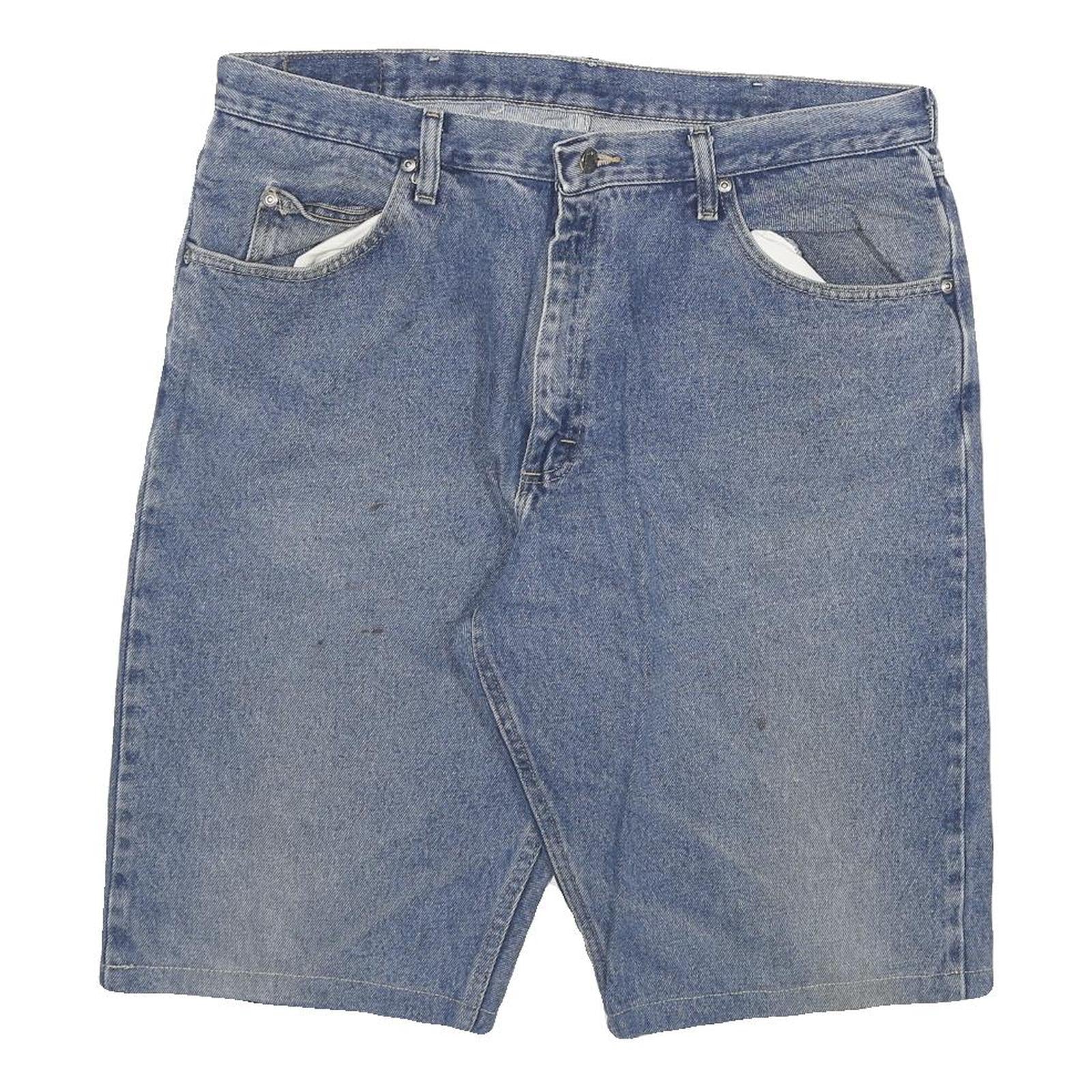 WRANGLER Mens Denim Blue Casual Shorts 2XL W36 Cotton Blend Relaxed Fit Refurbished - N/A refurbished available on Cerqular