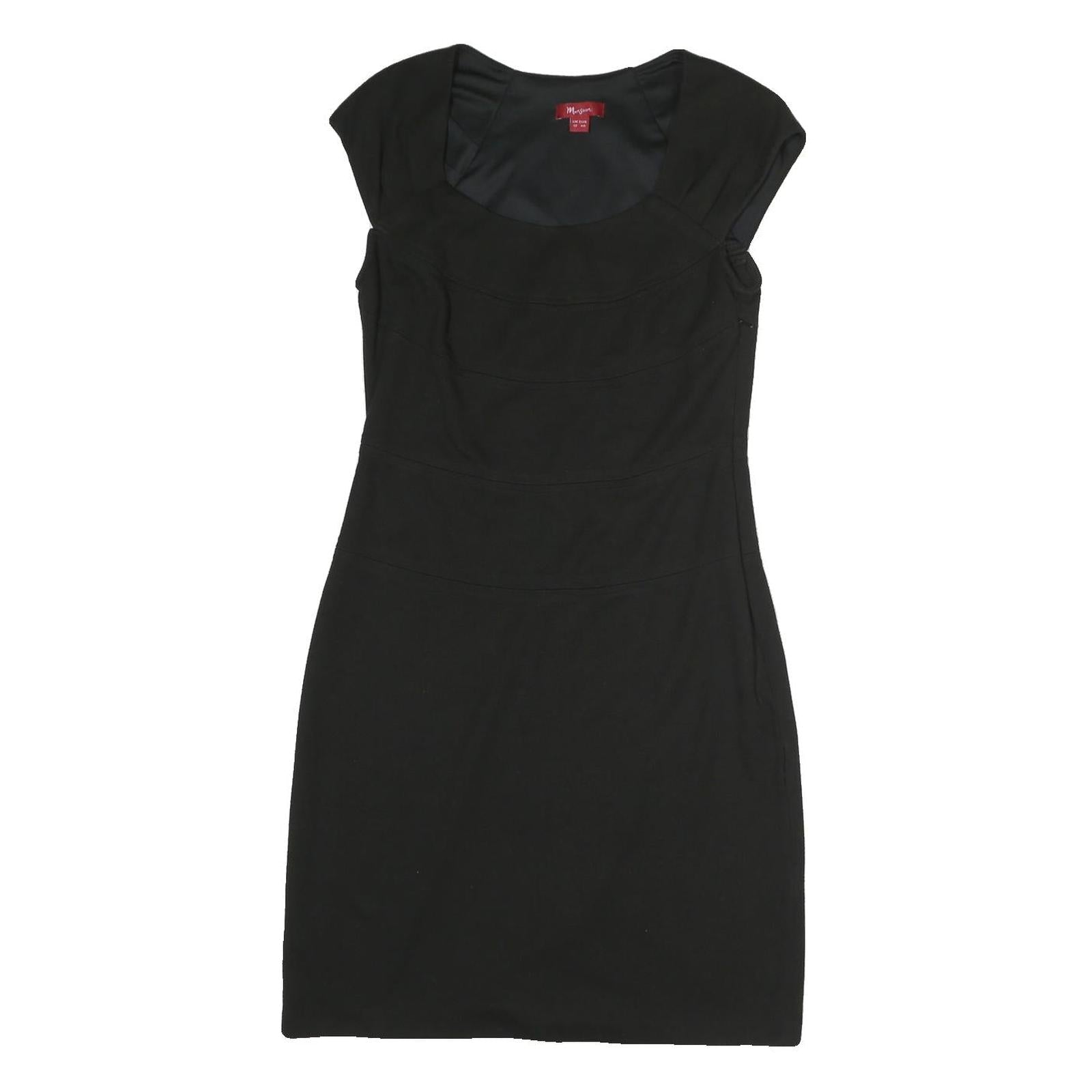 MONSOON Womens Black Bodycon Polyester Dress Short Sleeve Short UK 12 Elegant Refurbished - N/A refurbished available on Cerqular