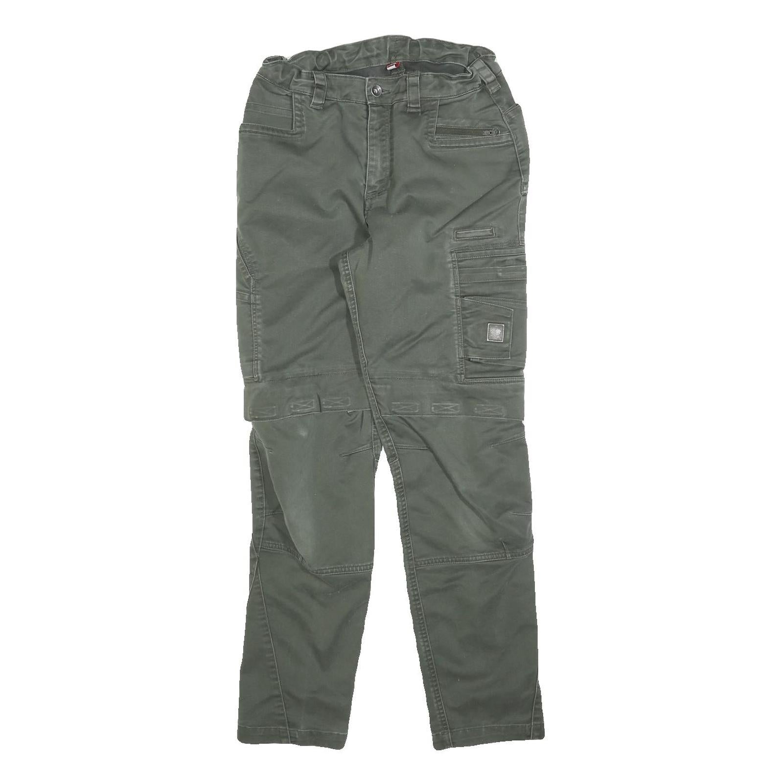 ENGELBERT STRAUSS Boys Cotton Blend Slim Cargo Trousers Green W25 L28 Practical Refurbished - N/A refurbished available on Cerqular