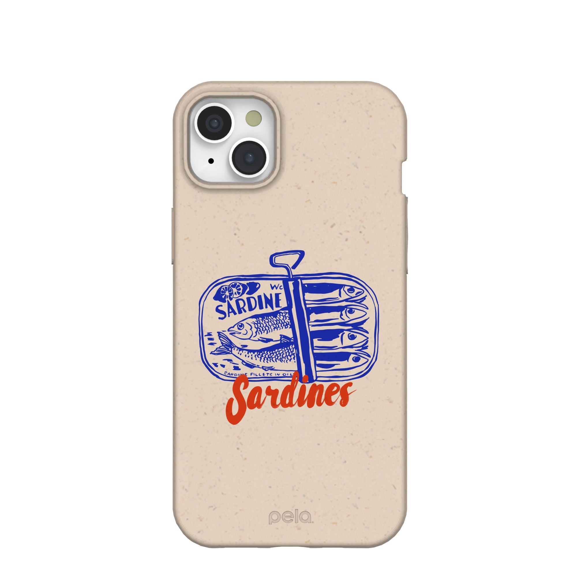Seashell Sardines iPhone 15 Plus Case Refurbished - Pela Case refurbished available on Cerqular