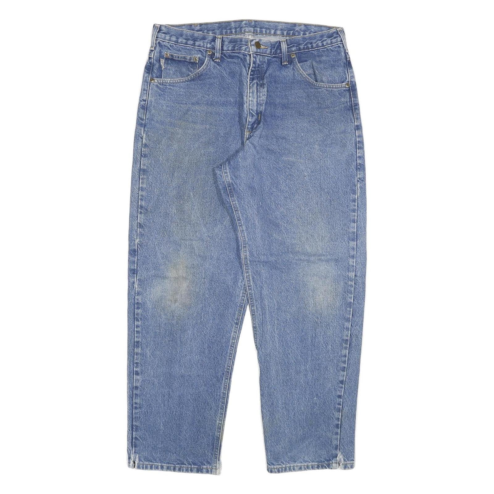 CARHARTT Mens Regular Fit Straight Blue Denim Jeans W34 L29 Classic Cotton Blend Refurbished - N/A refurbished available on Cerqular