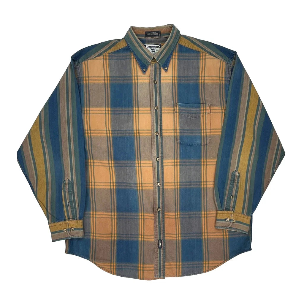 Lee Checked Shirt - XL Multicoloured Cotton Refurbished - Thrifted (note: this is a term often used to describe second- refurbished available on Cerqular