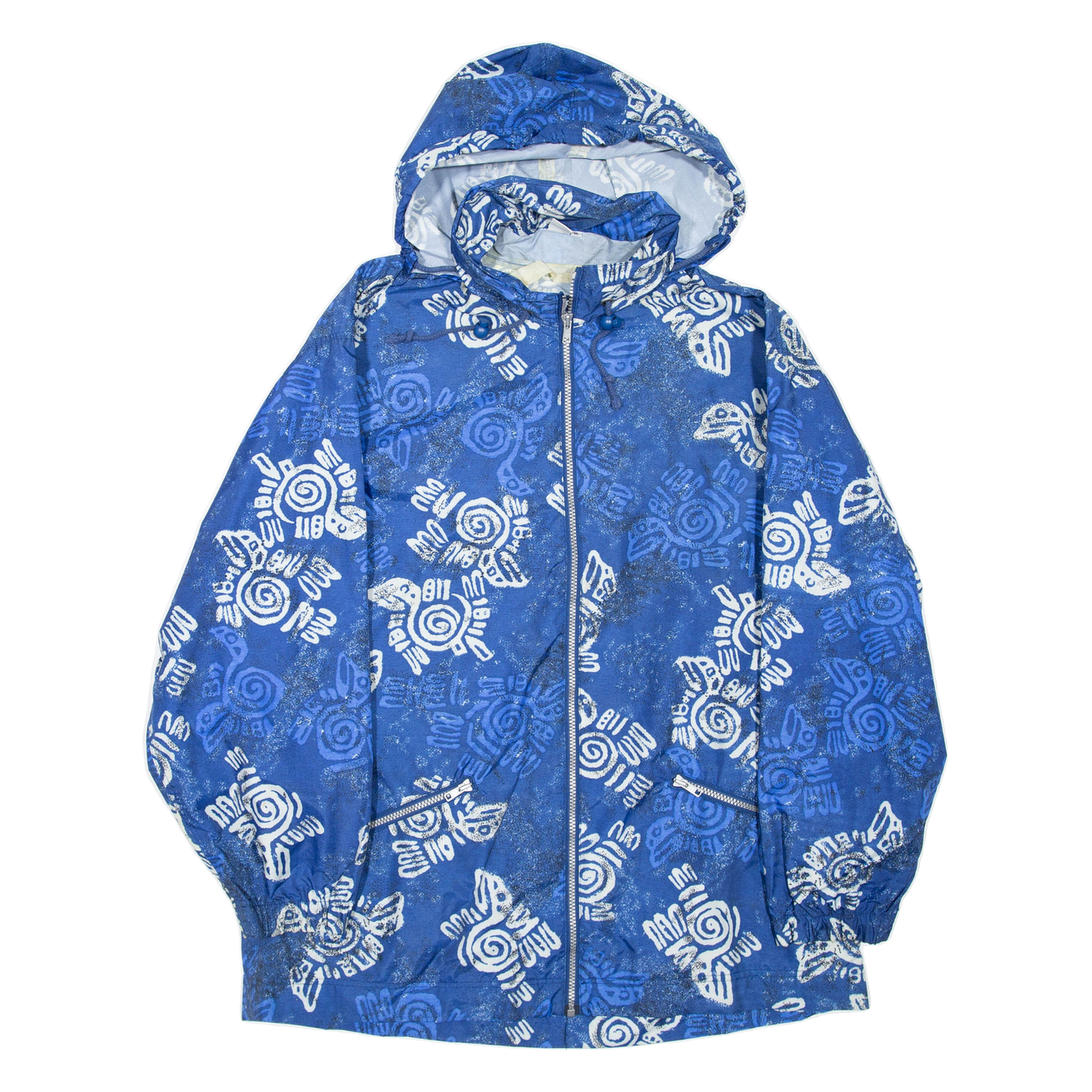 Buy Mens Rain Jacket Blue Crazy Pattern M Refurbished - $36.39 Mens Rain Jacket Blue Crazy Pattern M Refurbished - N/A refurbished available on Cerqular