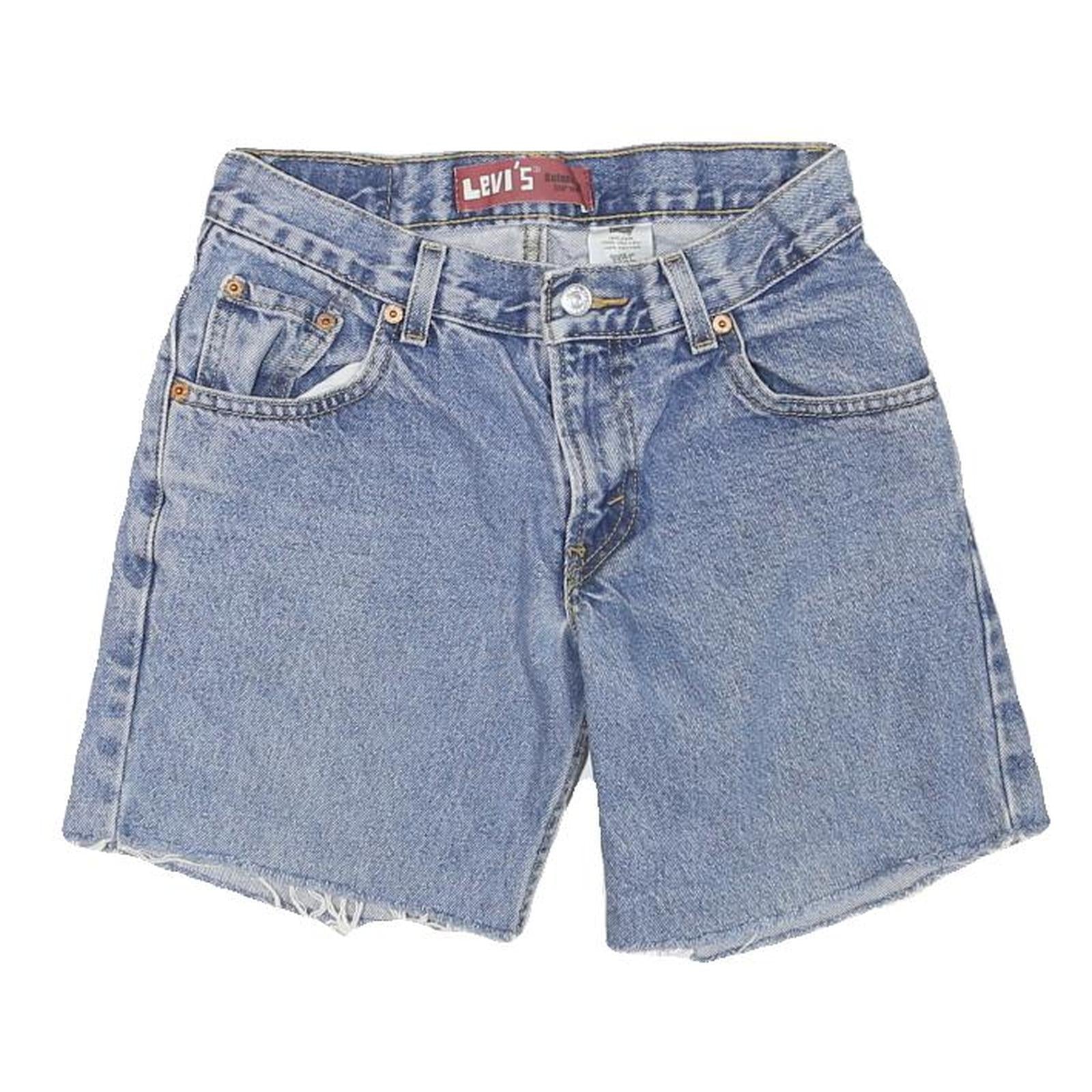 LEVI'S Womens Denim Blue Casual Shorts M W28 Raw Hem Classic Fit Refurbished - N/A refurbished available on Cerqular