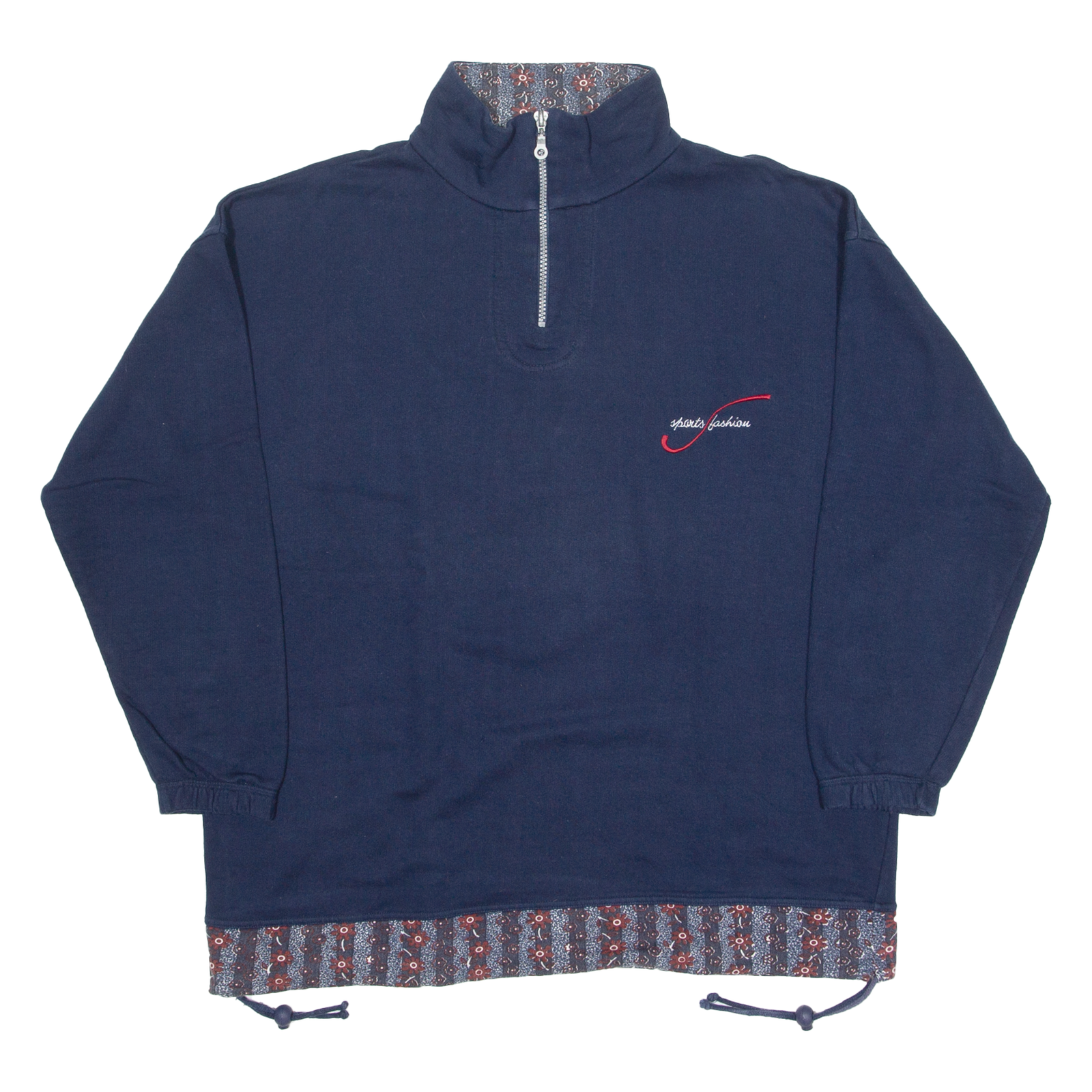 SPORTS FASHION Womens Sweatshirt Blue 1/4 Zip L Refurbished - N/A refurbished available on Cerqular