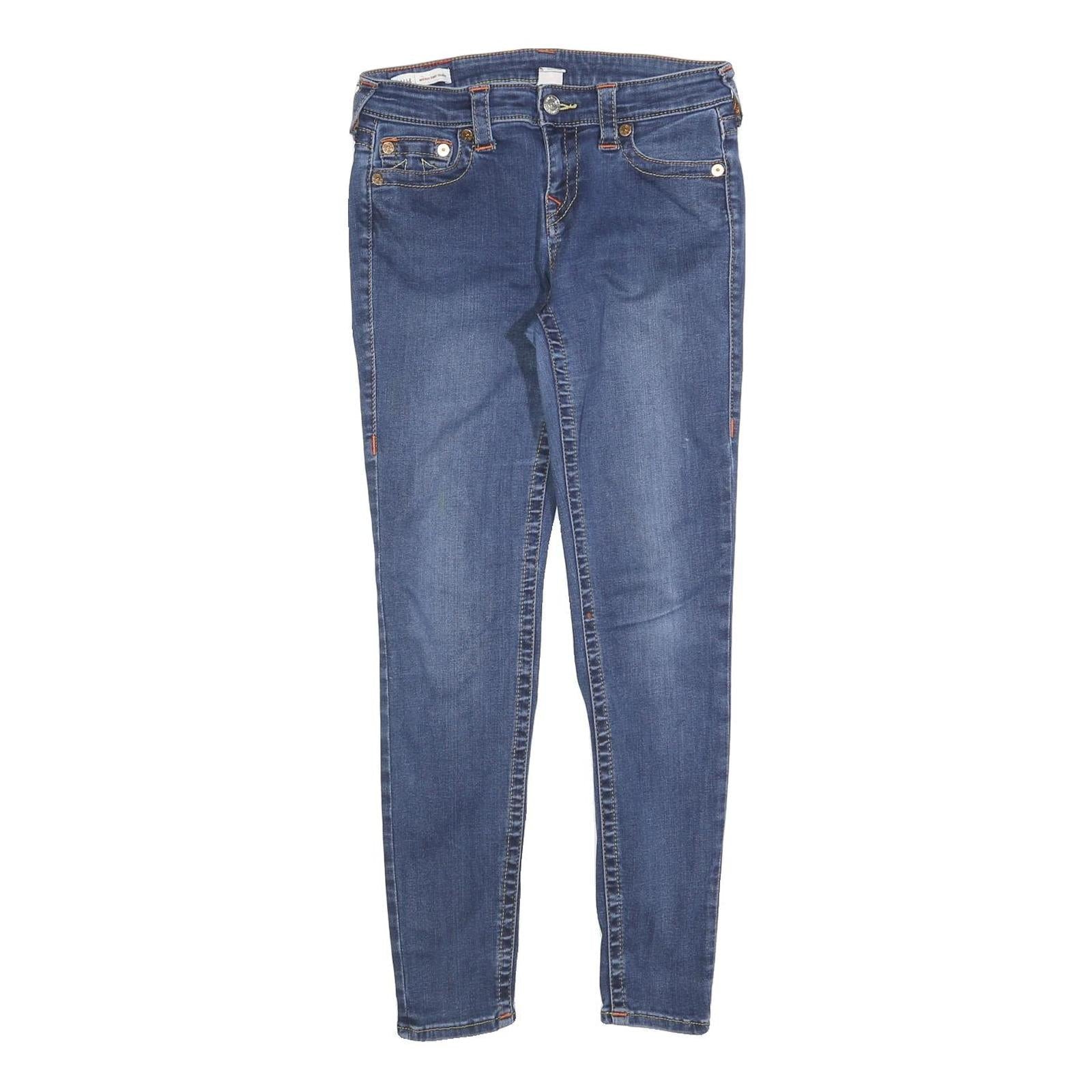 TRUE RELIGION Womens Jeans Blue Slim Skinny Denim Medium Wash W29 L28 Stylish Refurbished - N/A refurbished available on Cerqular