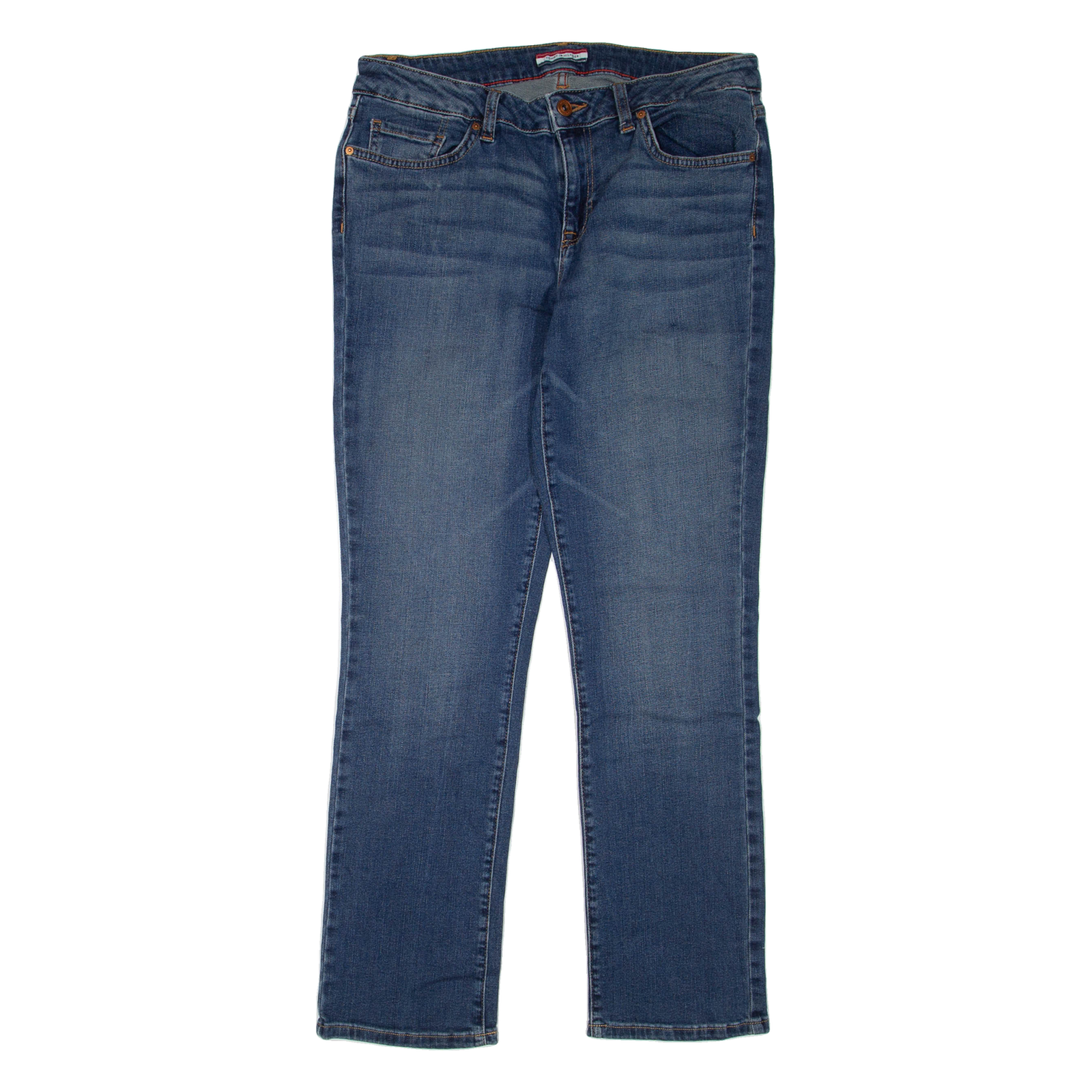 TOMMY HILFIGER Womens Jeans Blue Regular Bootcut Stone Wash W32 L30 Refurbished - N/A refurbished available on Cerqular