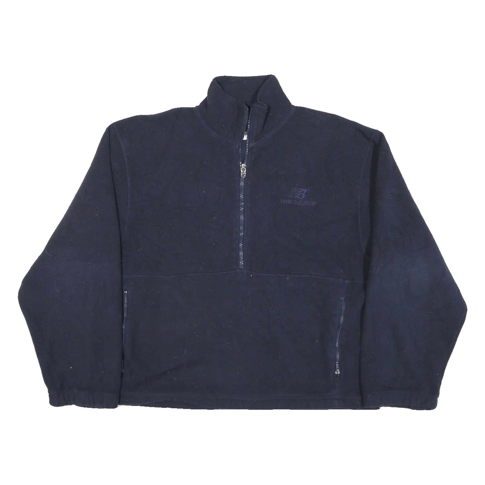 NEW BALANCE Mens Navy Blue Plain Pullover Crew Neck Basic Knit L Sportswear Refurbished - N/A refurbished available on Cerqular