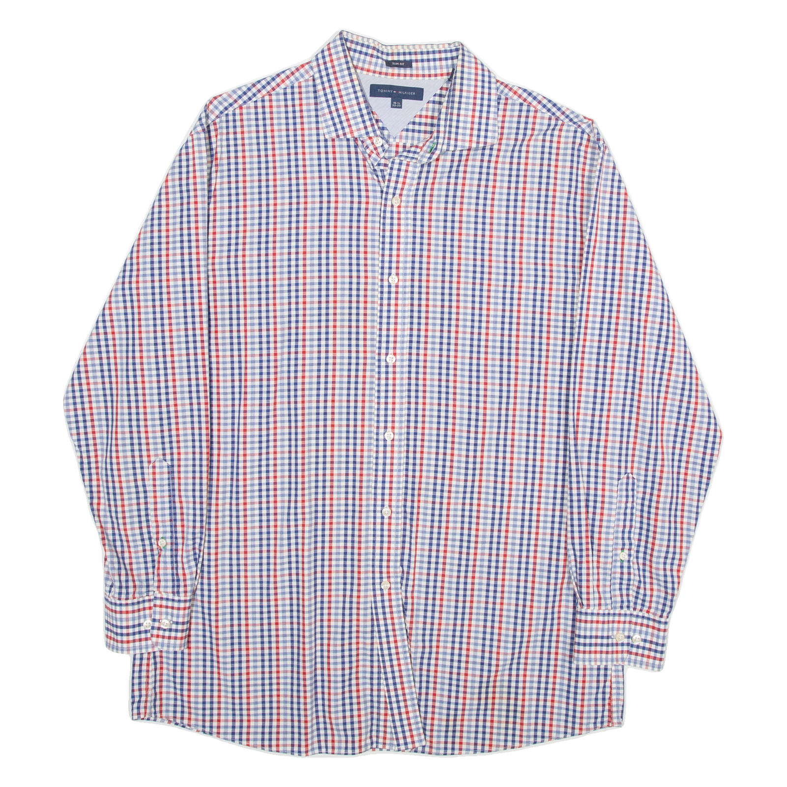Buy TOMMY HILFIGER Slim Fit Mens Shirt Blue Check Long Sleeve XL Refurbished - $15.59 TOMMY HILFIGER Slim Fit Mens Shirt Blue Check Long Sleeve XL Refurbished - N/A refurbished available on Cerqular
