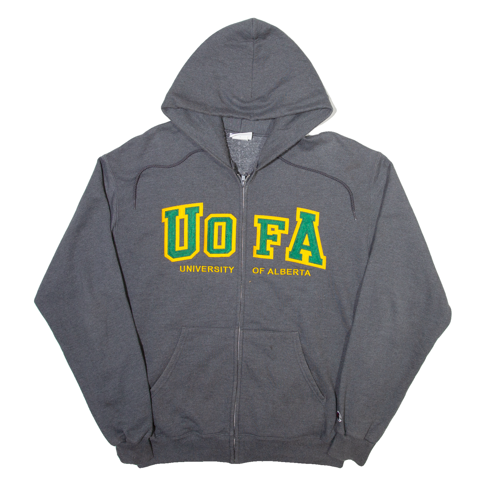 CHAMPION University Of Alberta Mens Grey Hoodie Full Zip L Refurbished - N/A refurbished available on Cerqular