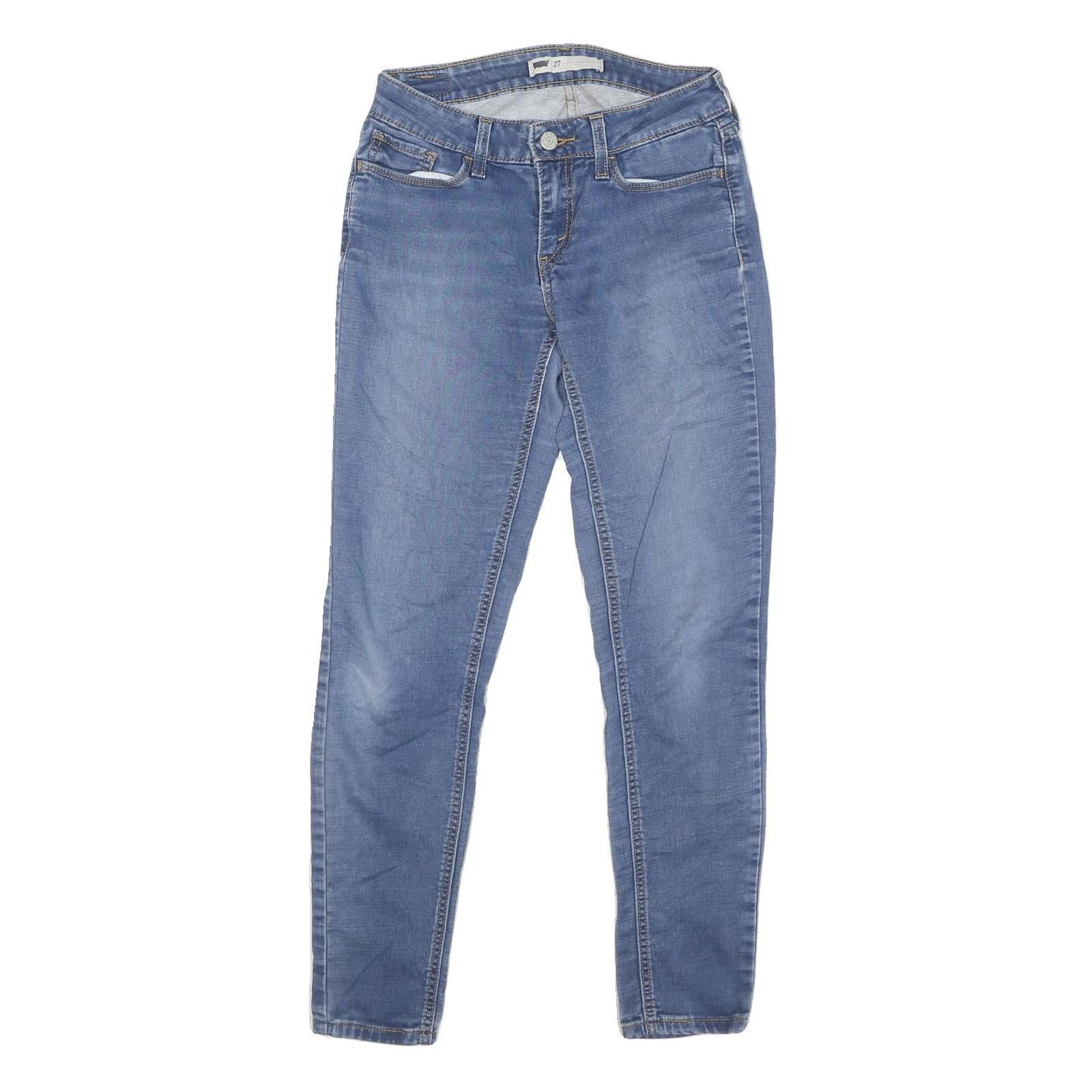 LEVI'S Womens Slim Blue Denim Light Zip Jeans W27 L30 Classic Fit Stretch Refurbished - N/A refurbished available on Cerqular