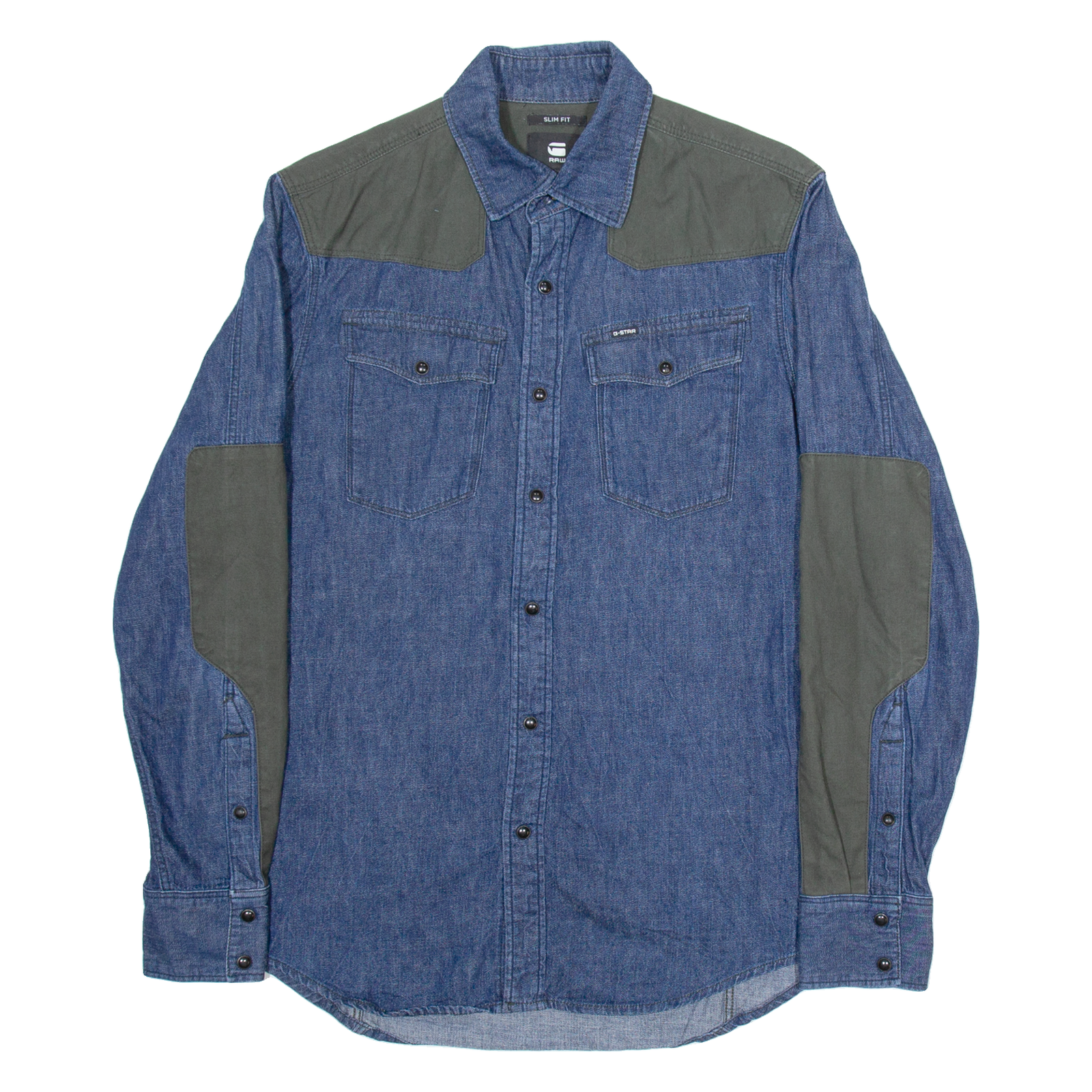 G-STAR Slim Fit Mens Denim Shirt Blue Long Sleeve M Refurbished - N/A refurbished available on Cerqular