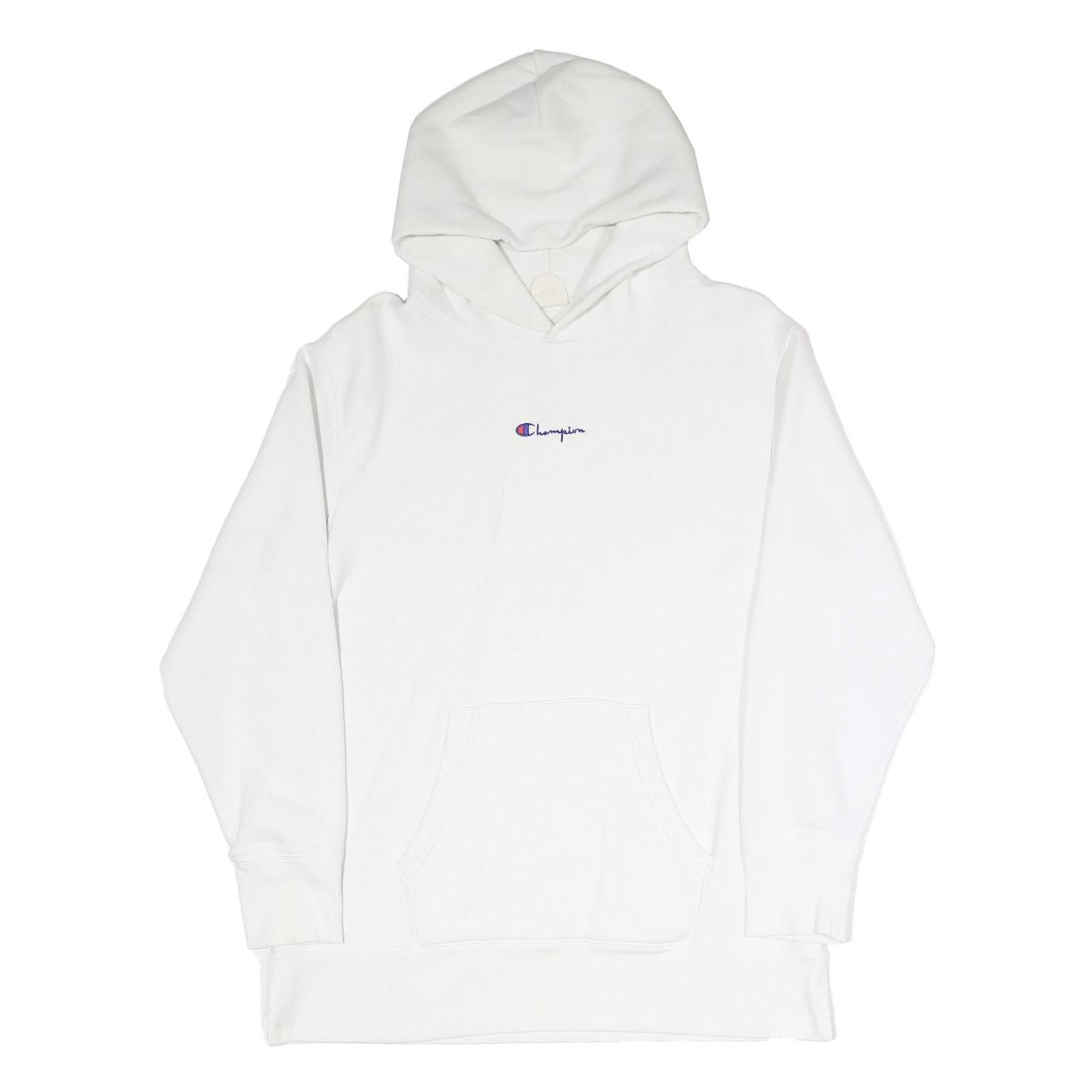 CHAMPION REVERSE WEAVE Mens White Hoodie S Cotton Blend Classic Pullover Refurbished - N/A refurbished available on Cerqular