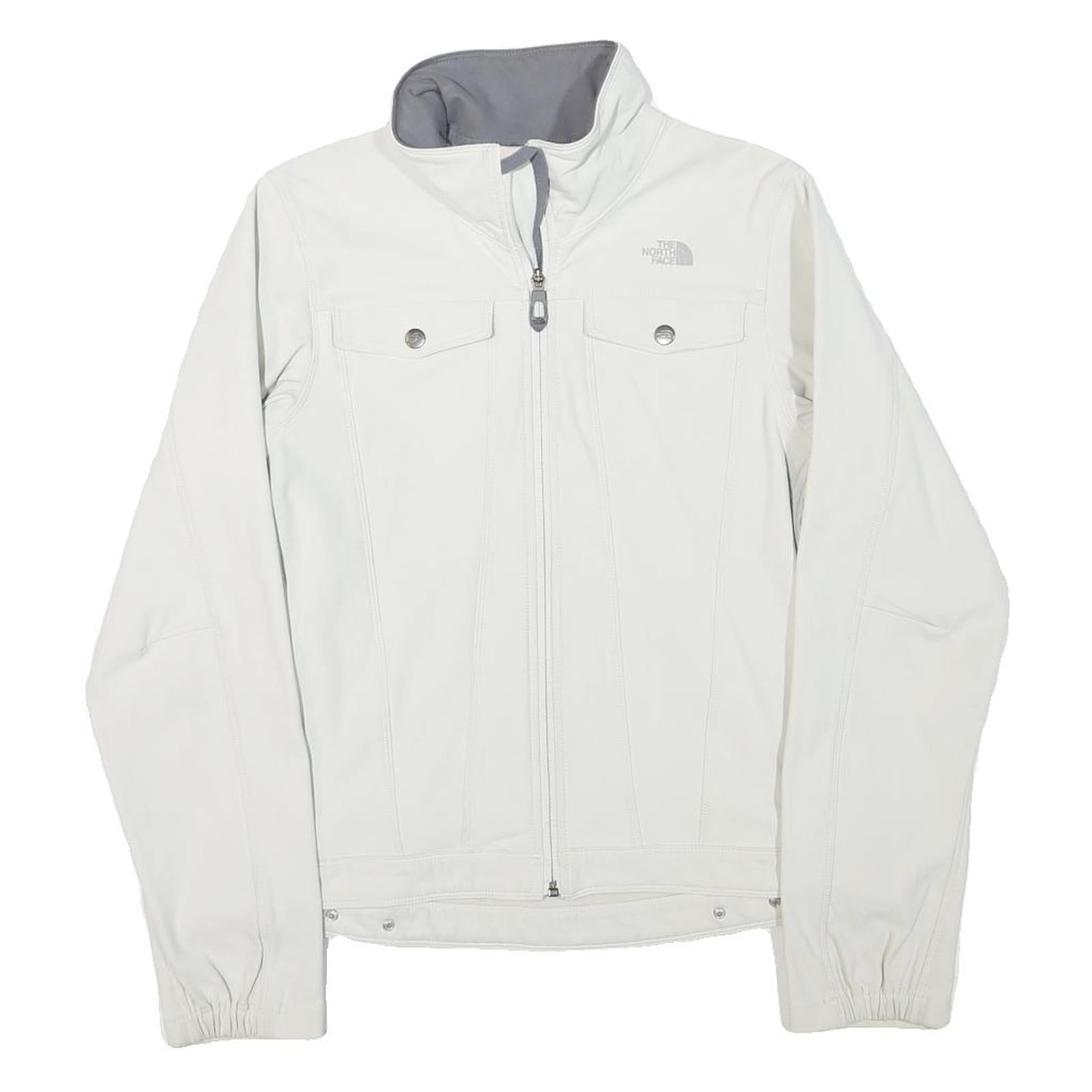 THE NORTH FACE Womens White Apex Jacket S Polyester Blend Zip Outdoor Softshell Refurbished - N/A refurbished available on Cerqular