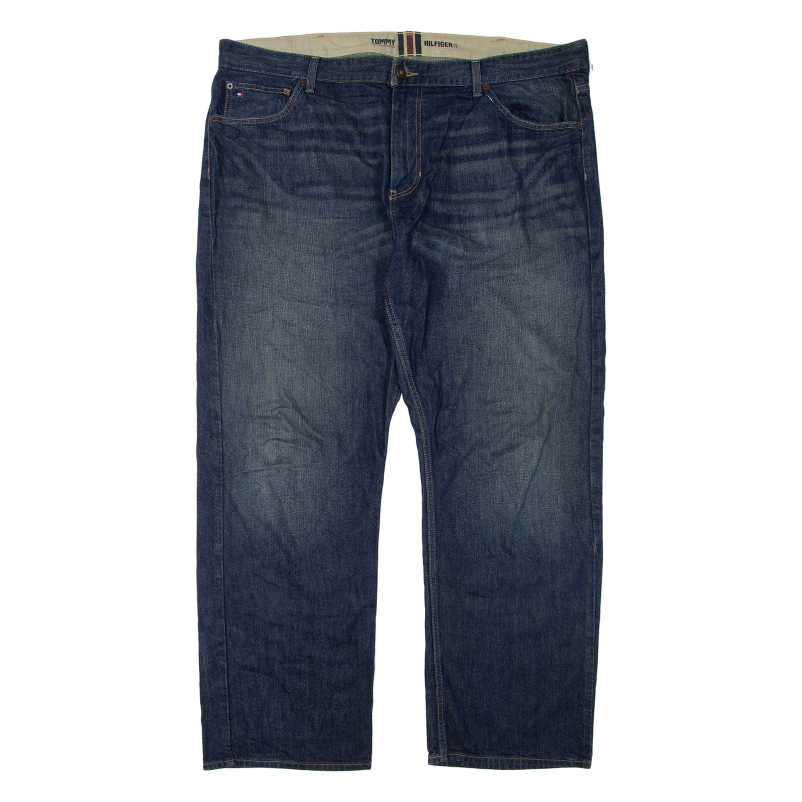 TOMMY HILFIGER Womens Jeans Blue Relaxed Straight W42 L32 Refurbished - N/A refurbished available on Cerqular