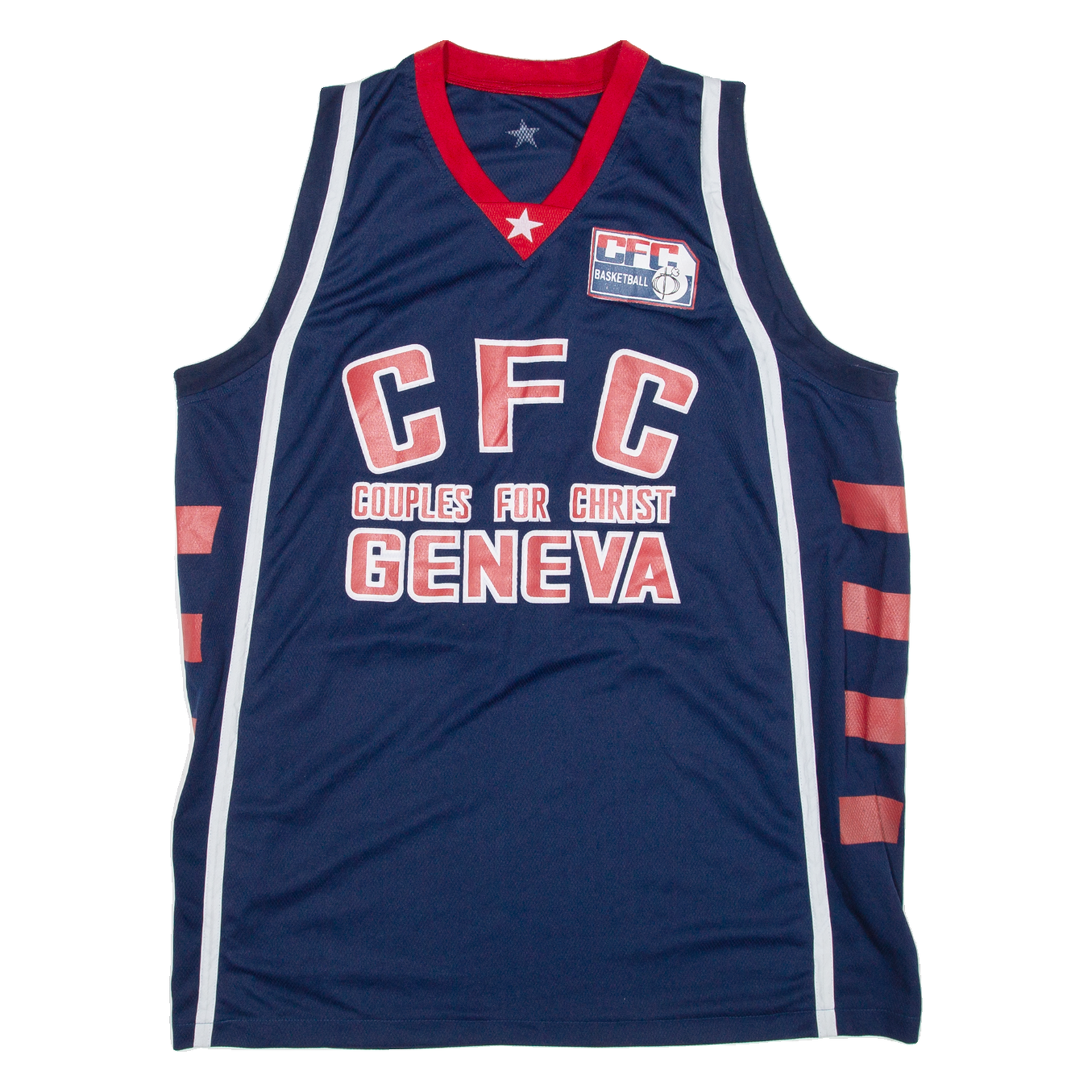 CFC BASKETBALL Mens Jersey Blue Sleeveless V-Neck L Refurbished - N/A refurbished available on Cerqular