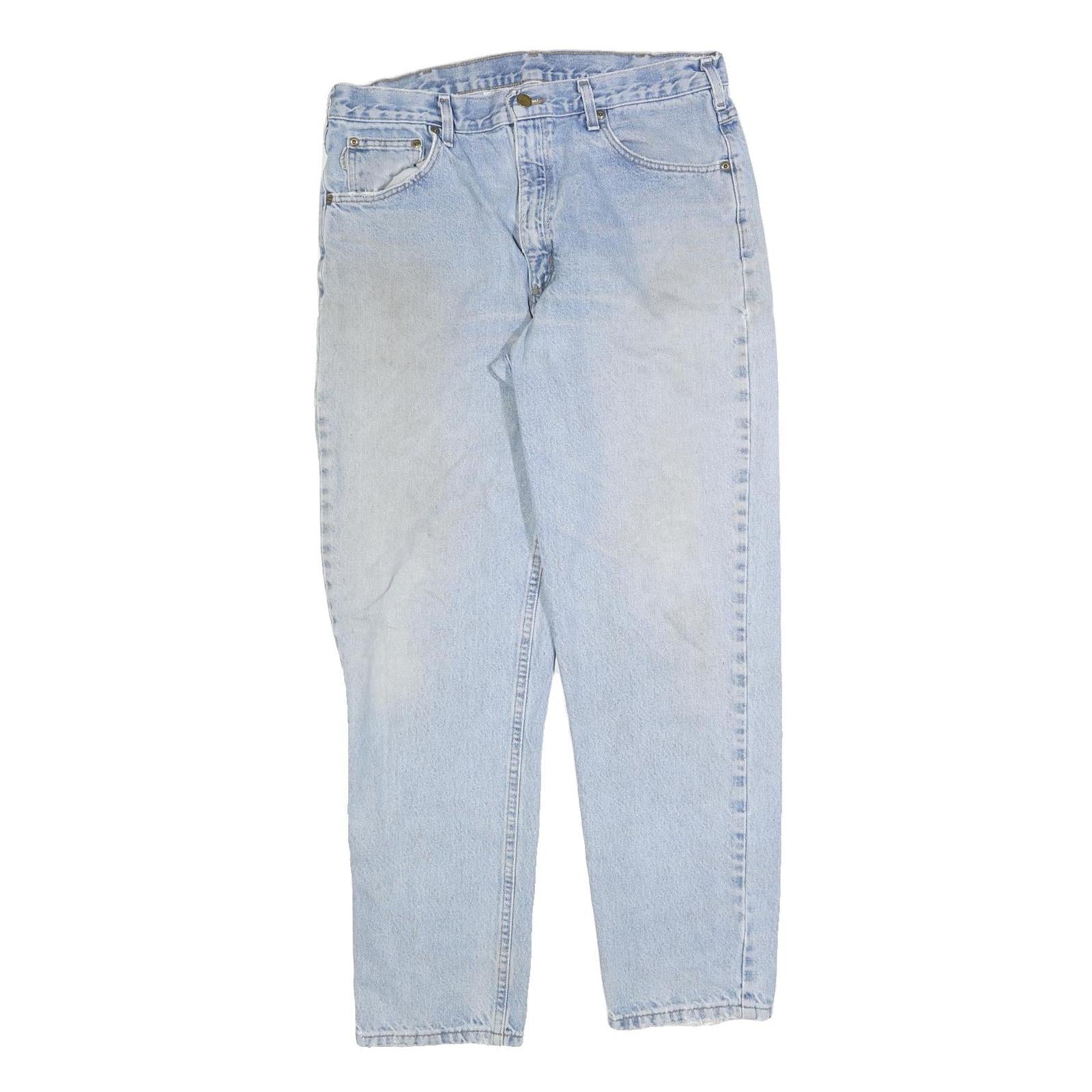 CARHARTT Mens Jeans Blue Regular Straight Denim Light W33 L32 Zip Cotton Blend Refurbished - N/A refurbished available on Cerqular