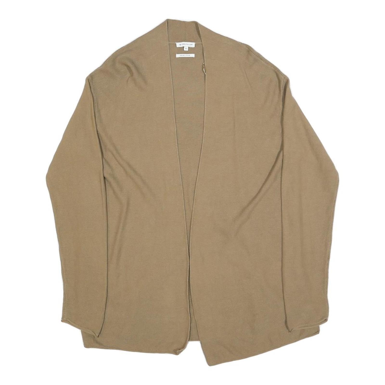 TOM TAILOR Womens Beige Basic Knit Long Sleeve Top M Casual Everyday Refurbished - N/A refurbished available on Cerqular