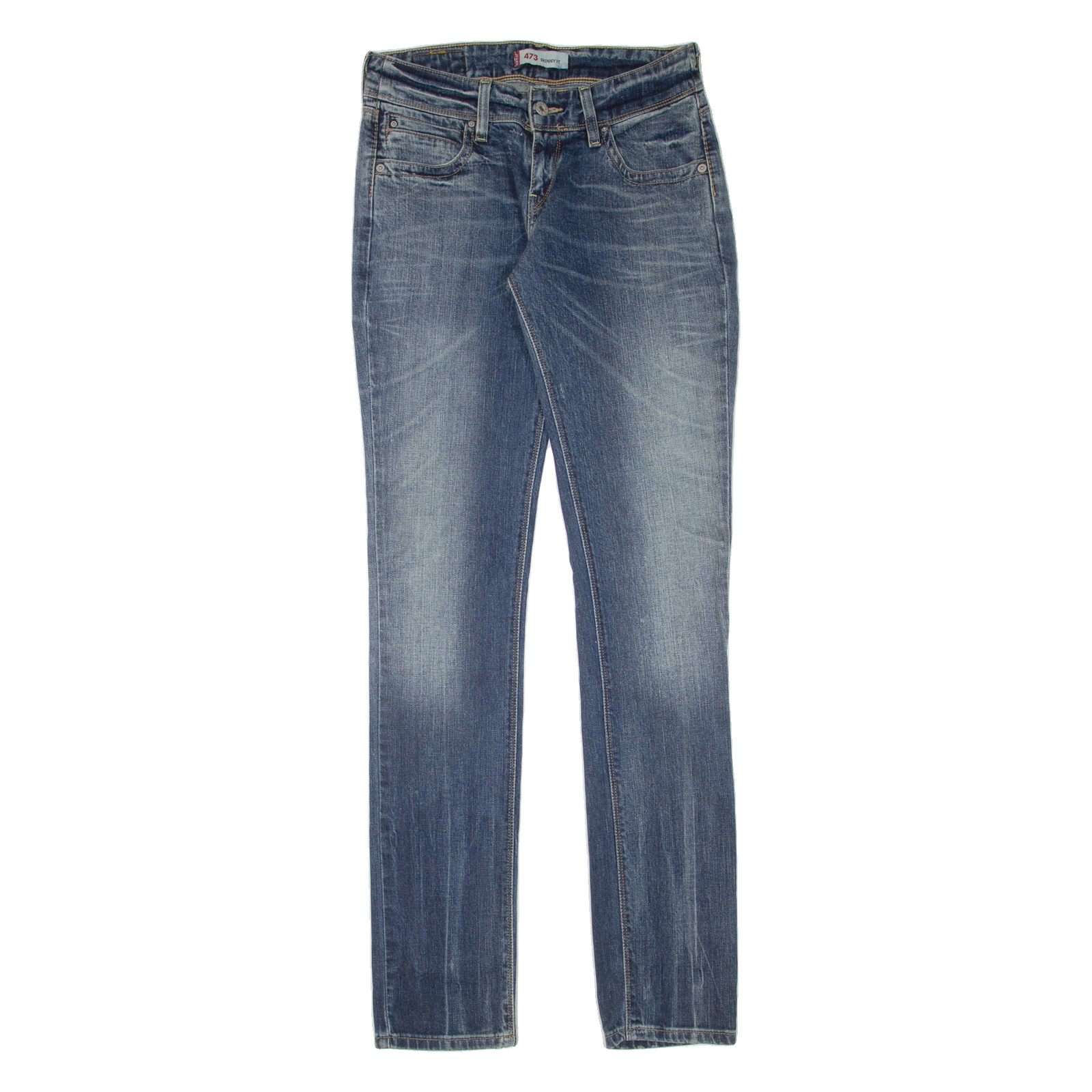 LEVI'S 473 Womens Jeans Blue Slim Skinny Stone Wash W29 L34 Refurbished - N/A refurbished available on Cerqular