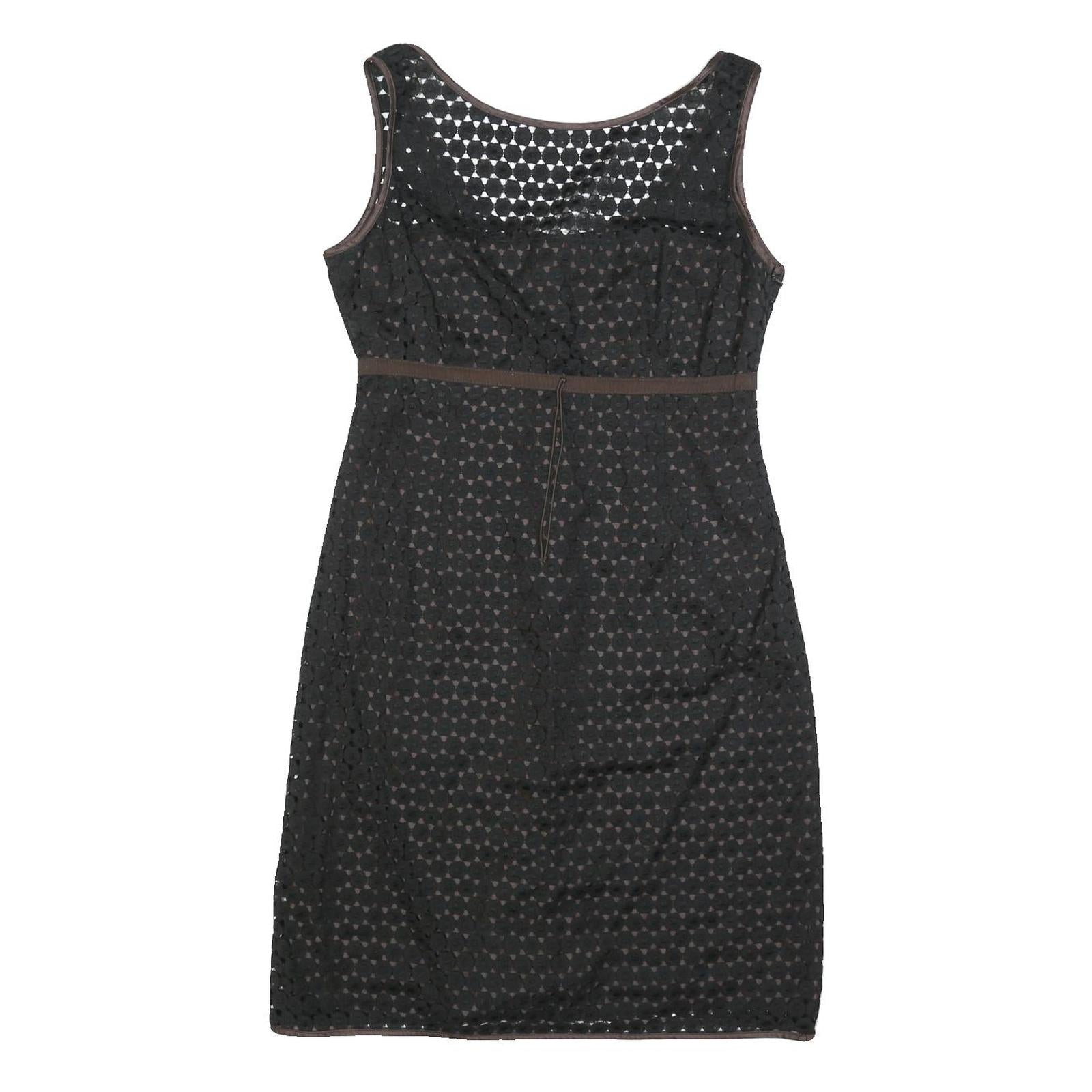 PAULE KA Womens Black & Brown Casual Dress Polyester Sleeveless Knee Length M Refurbished - N/A refurbished available on Cerqular