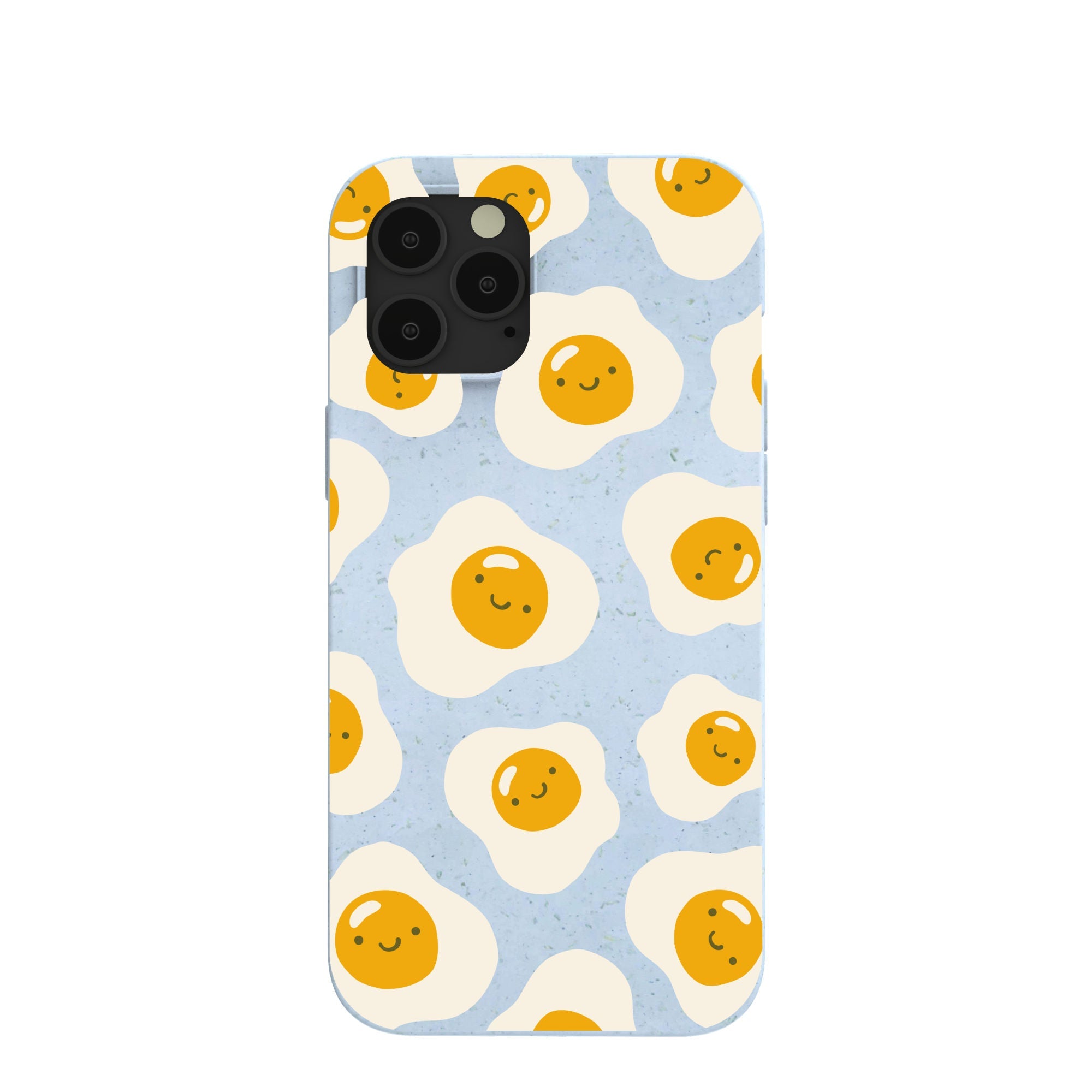 Powder Blue Sunny Side Up iPhone 12 Pro Max Case Refurbished - Pela Case refurbished available on Cerqular