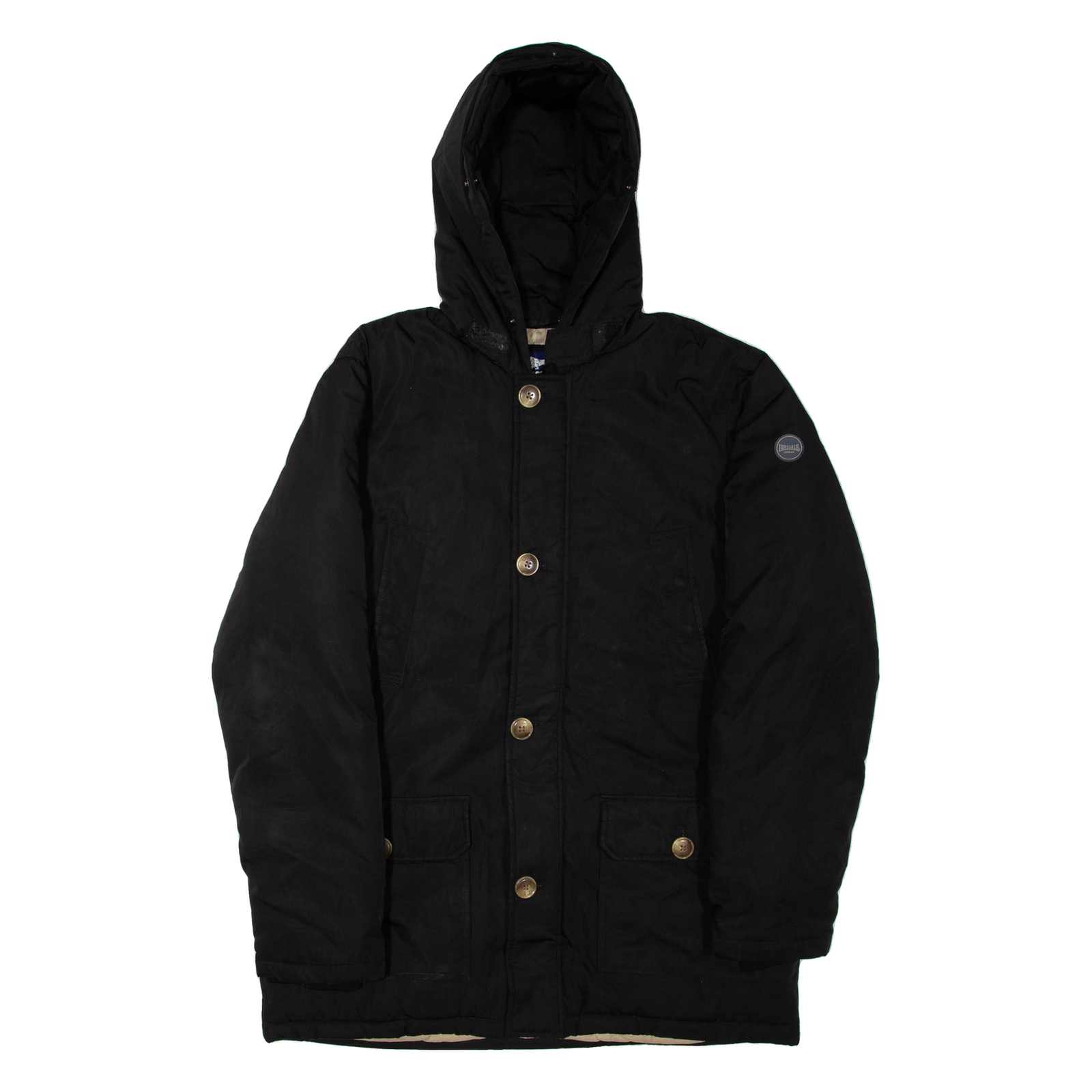 LONSDALE Mens Jacket Black Hooded S Refurbished - N/A refurbished available on Cerqular