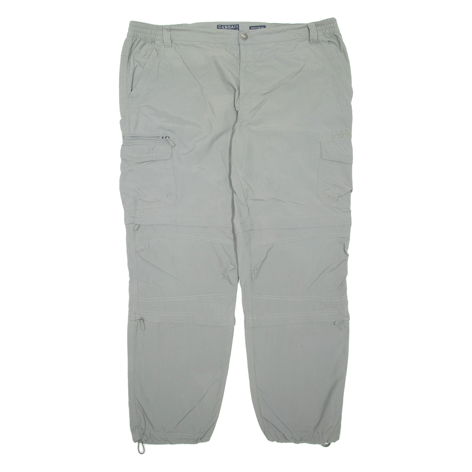 CANDA Outdoor Mens Trousers Grey Regular Tapered Nylon W44 L32 Refurbished - N/A refurbished available on Cerqular