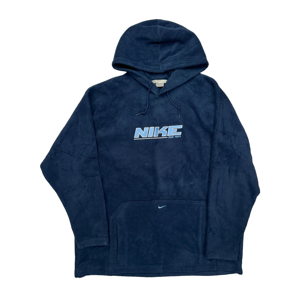 Buy Nike Spellout Fleece - 2XL Navy Polyester Refurbished - $84.41 Nike Spellout Fleece - 2XL Navy Polyester Refurbished - Thrifted (note: this is a term often used to describe second- refurbished available on Cerqular