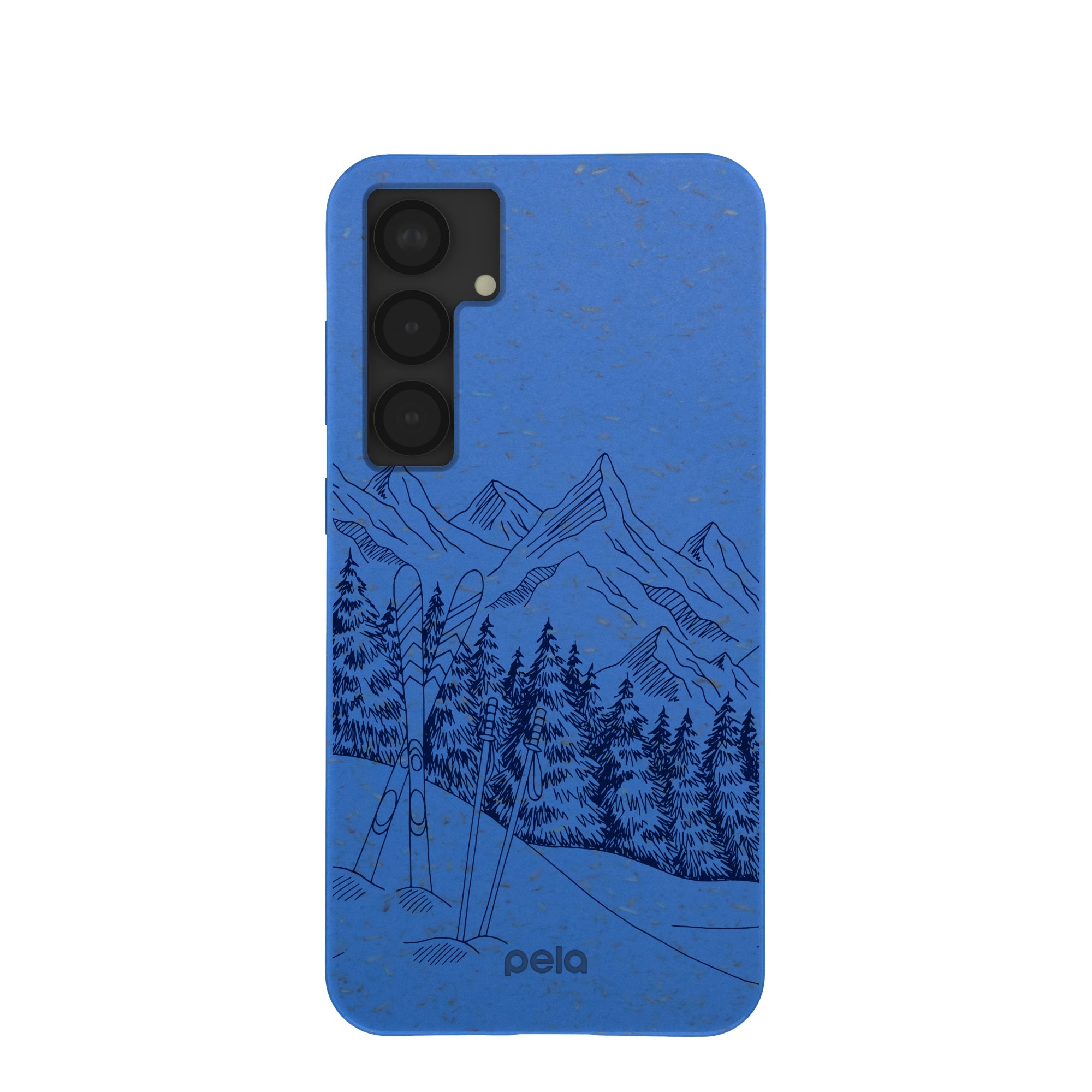 Electric Blue Backcountry Ski Samsung Galaxy S25+(Plus) Case Refurbished - Pela Case refurbished available on Cerqular
