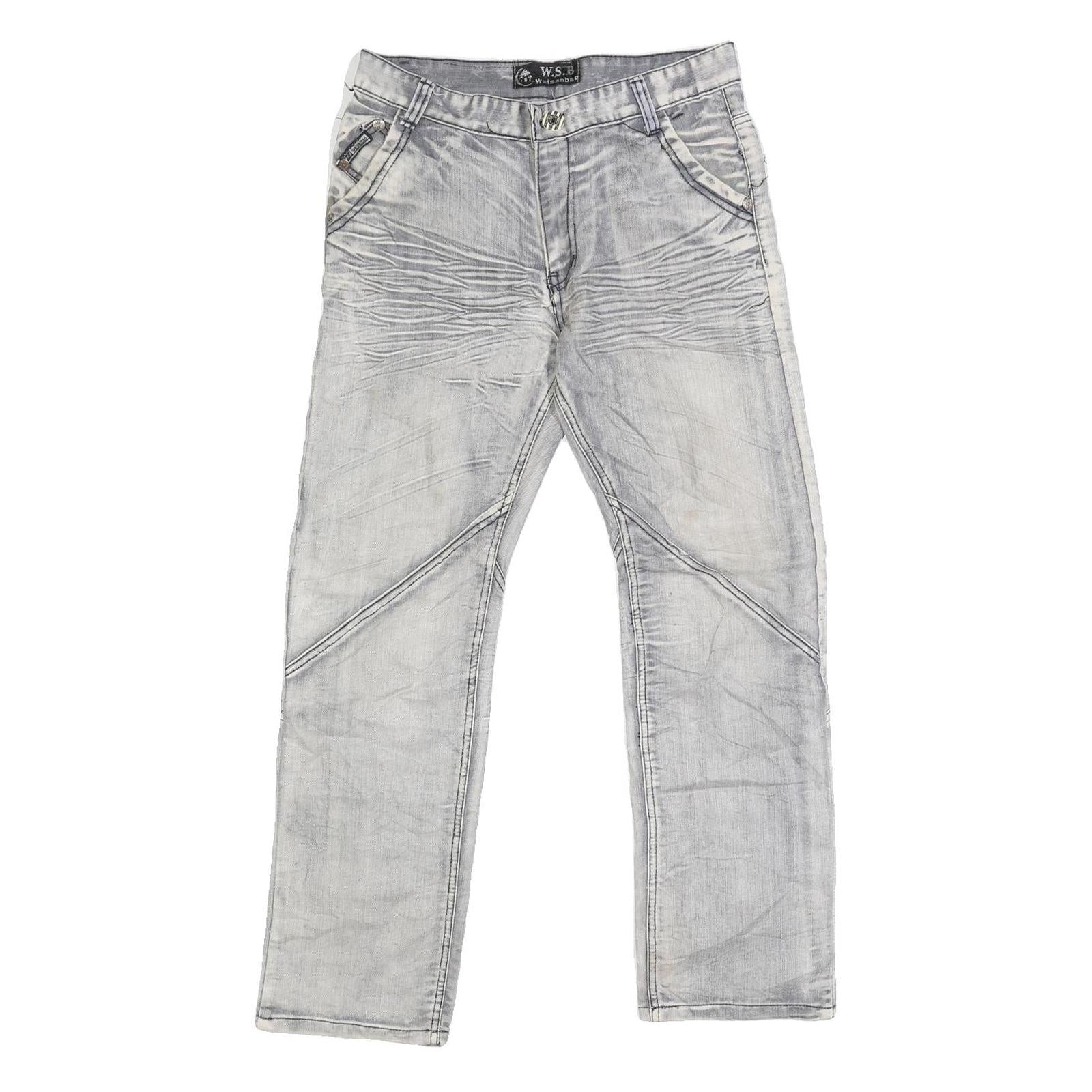 WEI SEN BAO Mens Regular Blue Denim Light Wash Jeans W30 L28 Stylish Comfortable Refurbished - N/A refurbished available on Cerqular