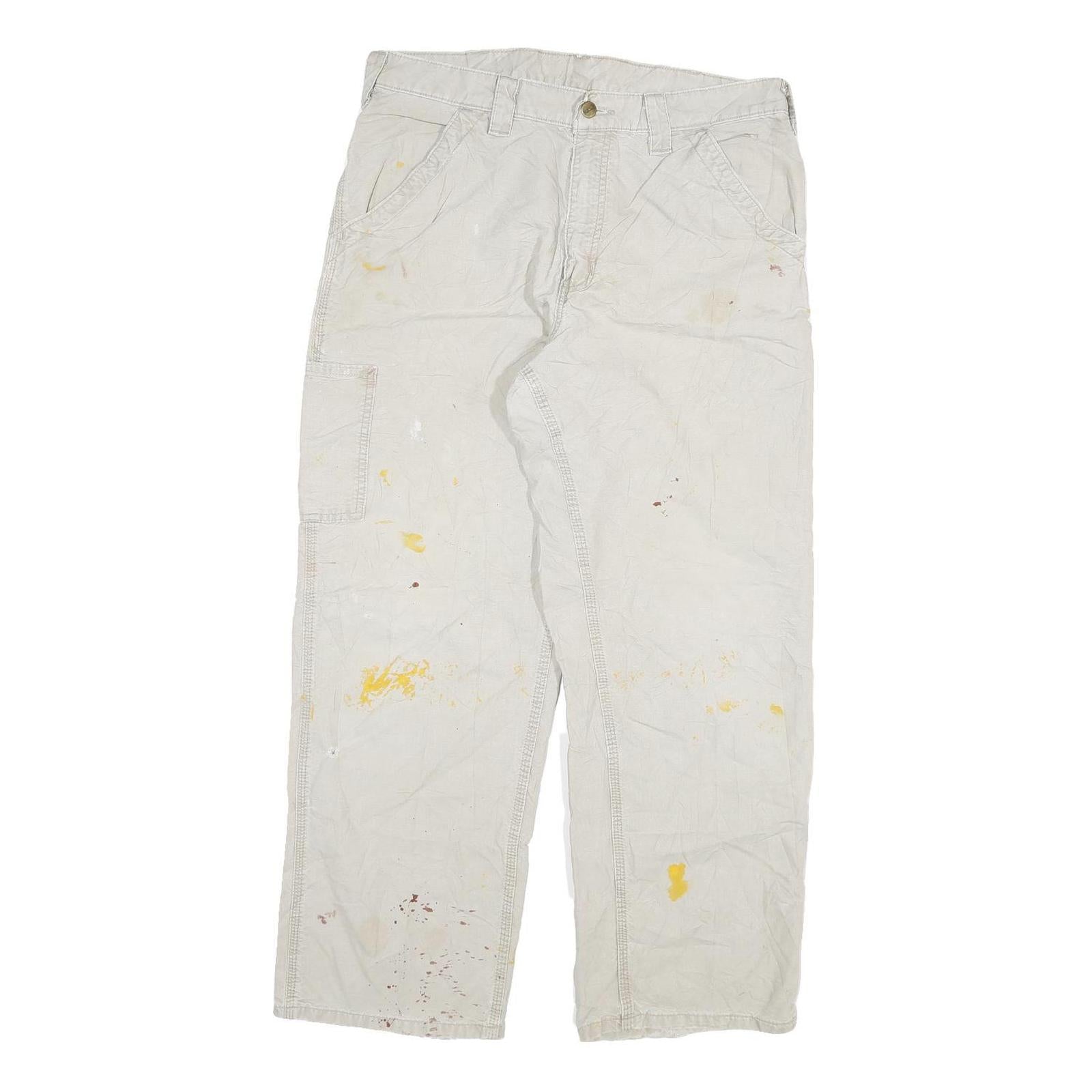 Buy CARHARTT Mens Cotton Blend Cream Relaxed Straight Trousers W32 L27 Workwear Refurbished - $40.29 CARHARTT Mens Cotton Blend Cream Relaxed Straight Trousers W32 L27 Workwear Refurbished - N/A refurbished available on Cerqular