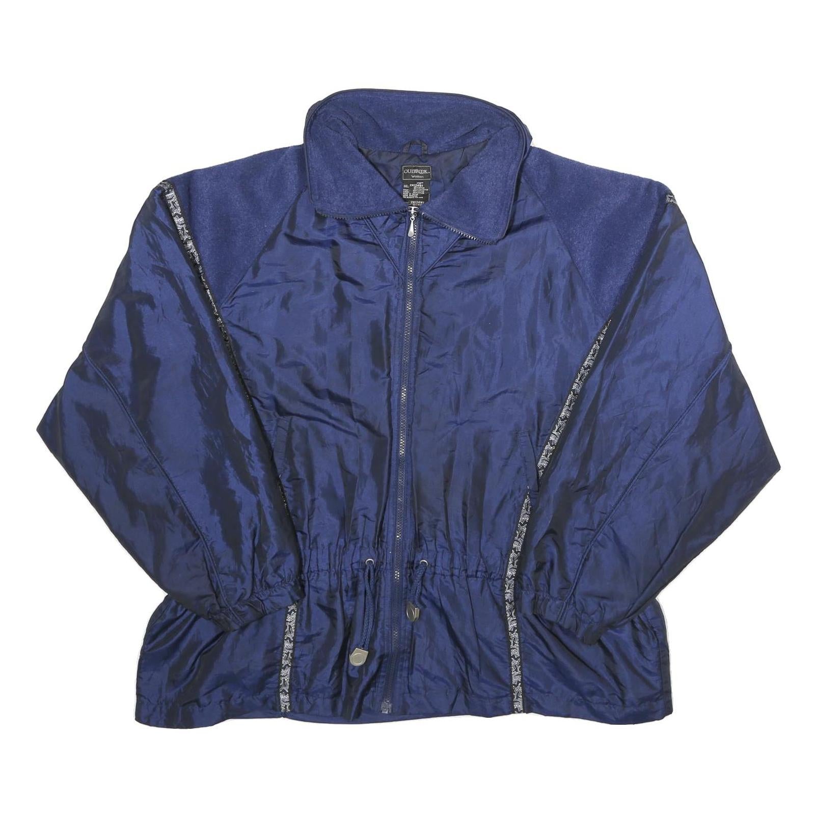 OUTBROOK Womens Blue Navy Jacket UK 26 Polyester Blend Zip Lightweight Casual Refurbished - N/A refurbished available on Cerqular