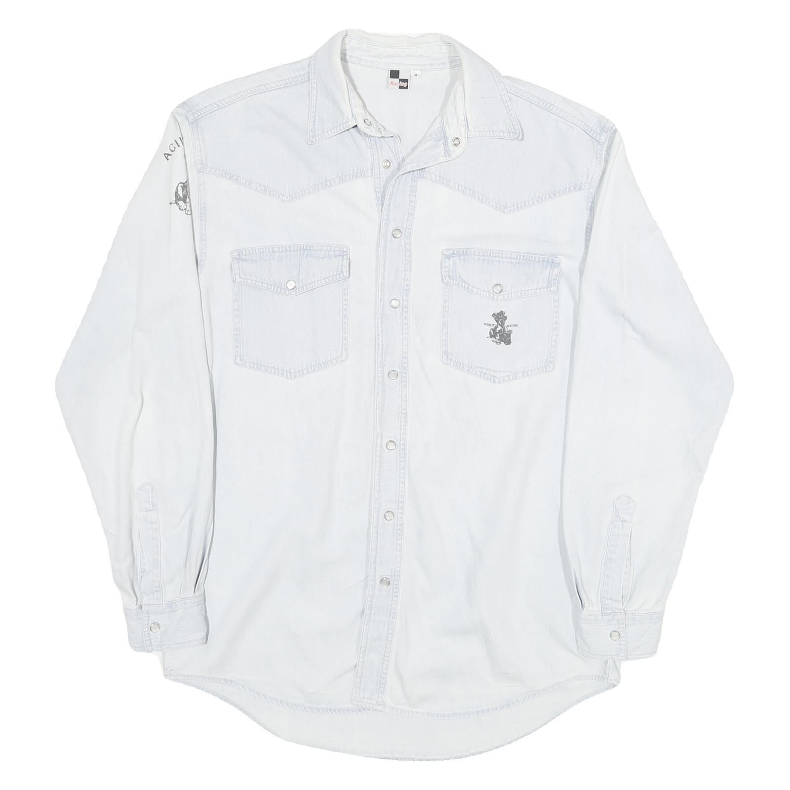Buy RACING Mens White Light Wash Western Style L Cotton Blend Cool Dog Print Shirt Refurbished - $16.89 RACING Mens White Light Wash Western Style L Cotton Blend Cool Dog Print Shirt Refurbished - N/A refurbished available on Cerqular