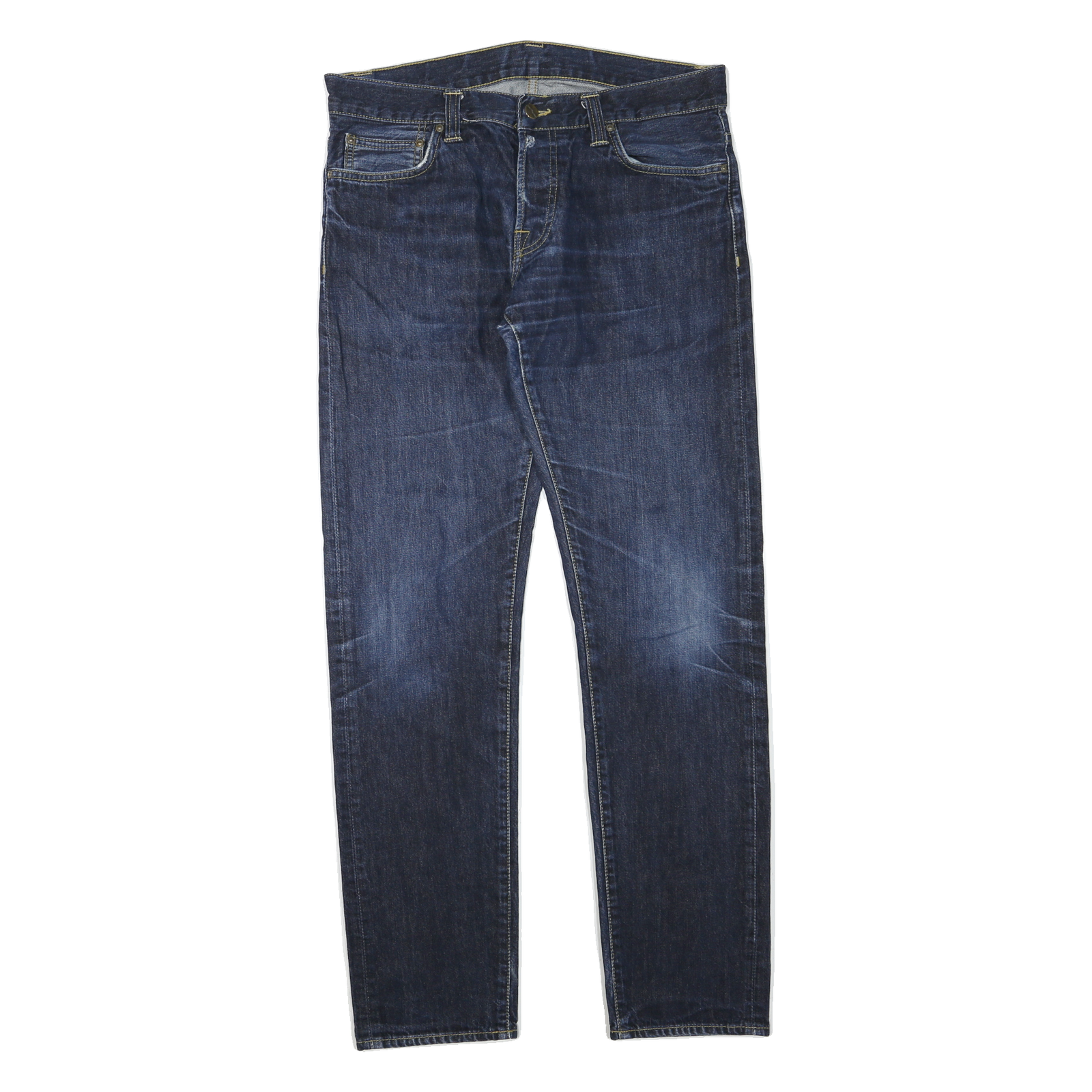 CARHARTT Mens Regular Fit Blue Denim Jeans W32 L32 Zip Cotton Blend Classic Refurbished - N/A refurbished available on Cerqular