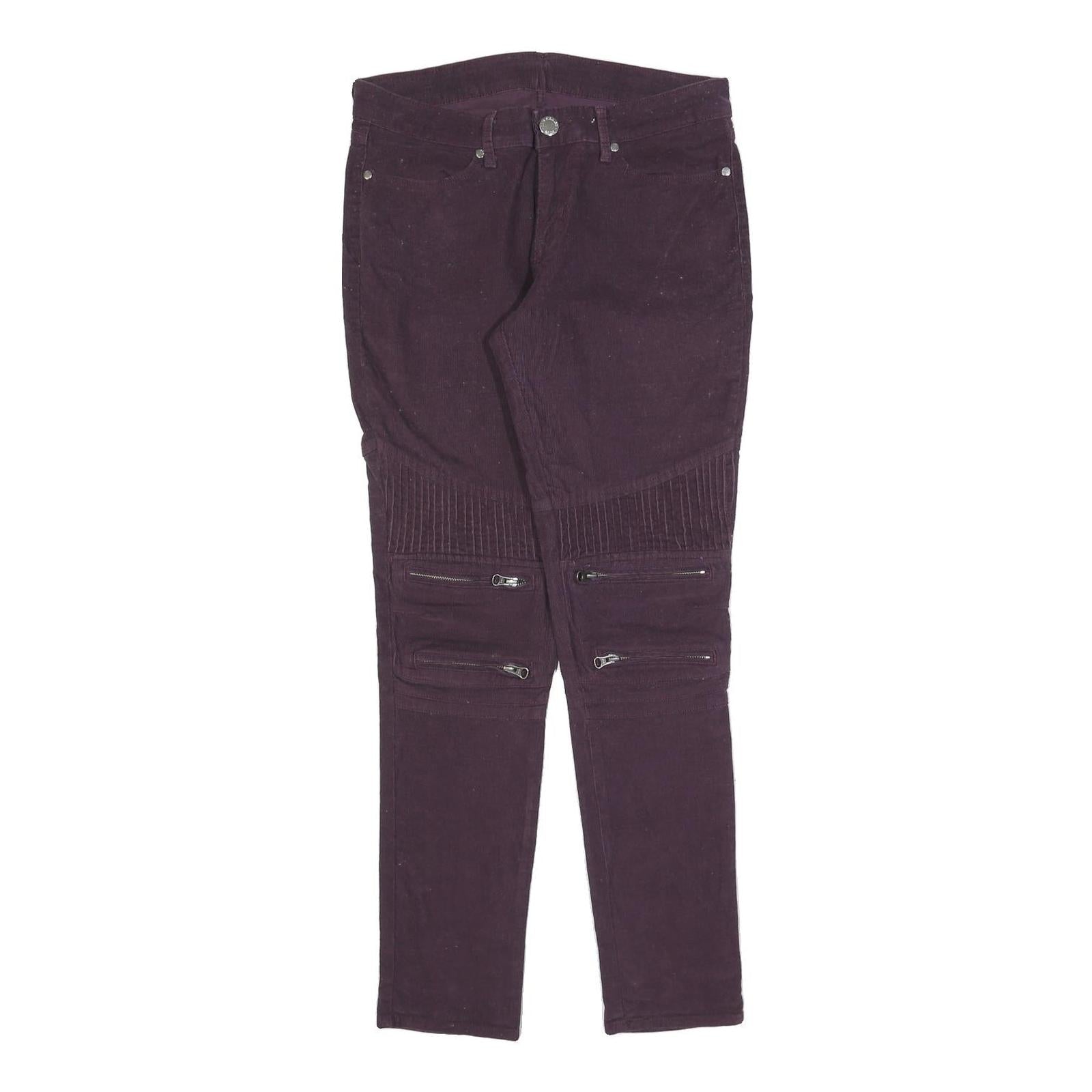 LEVI'S Womens Cotton Blend Slim Purple Zip Trousers W30 L32 Stylish Pocket Zips Refurbished - N/A refurbished available on Cerqular