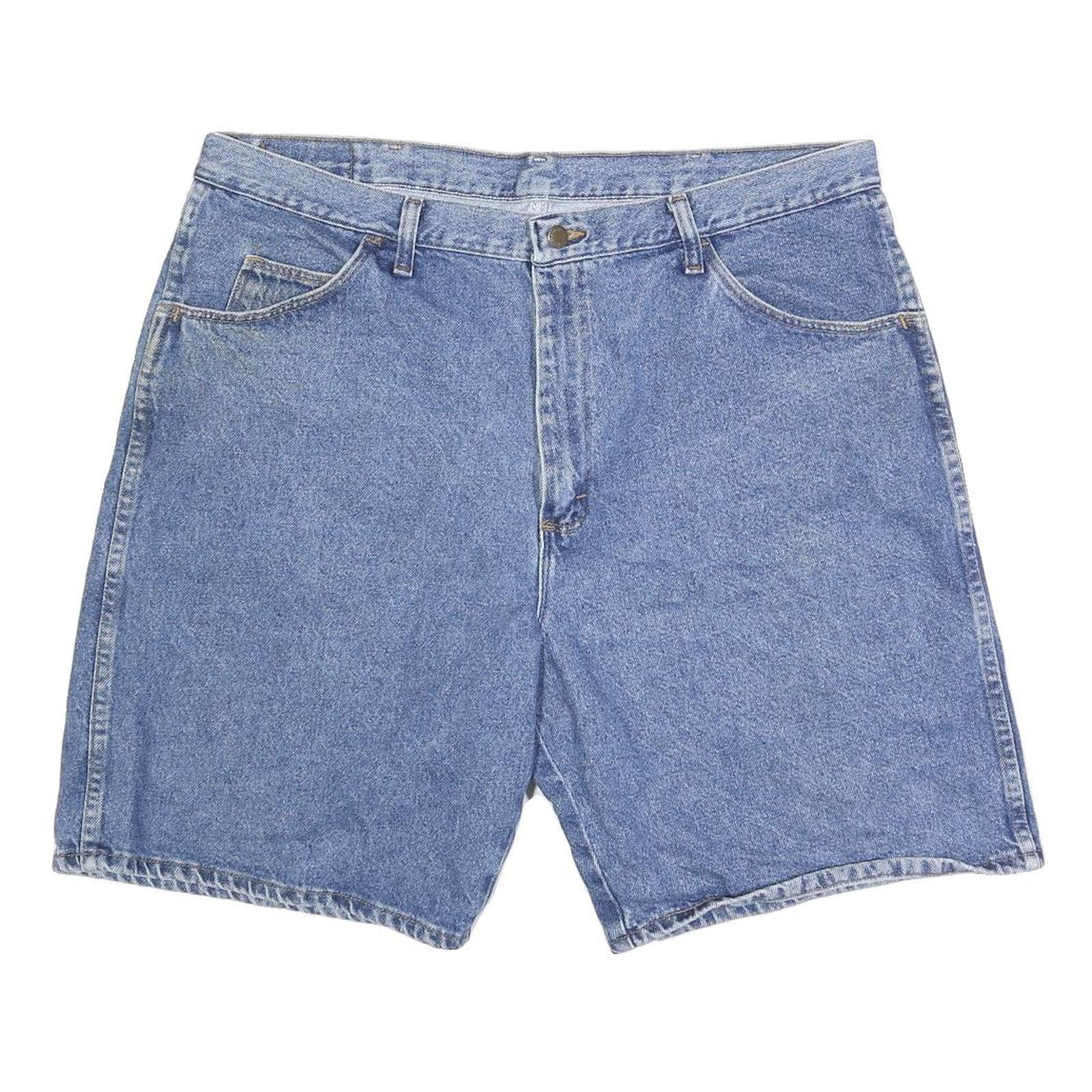 WRANGLER Mens Denim Blue Casual Shorts 2XL W38 Cotton Blend Classic Fit Refurbished - N/A refurbished available on Cerqular