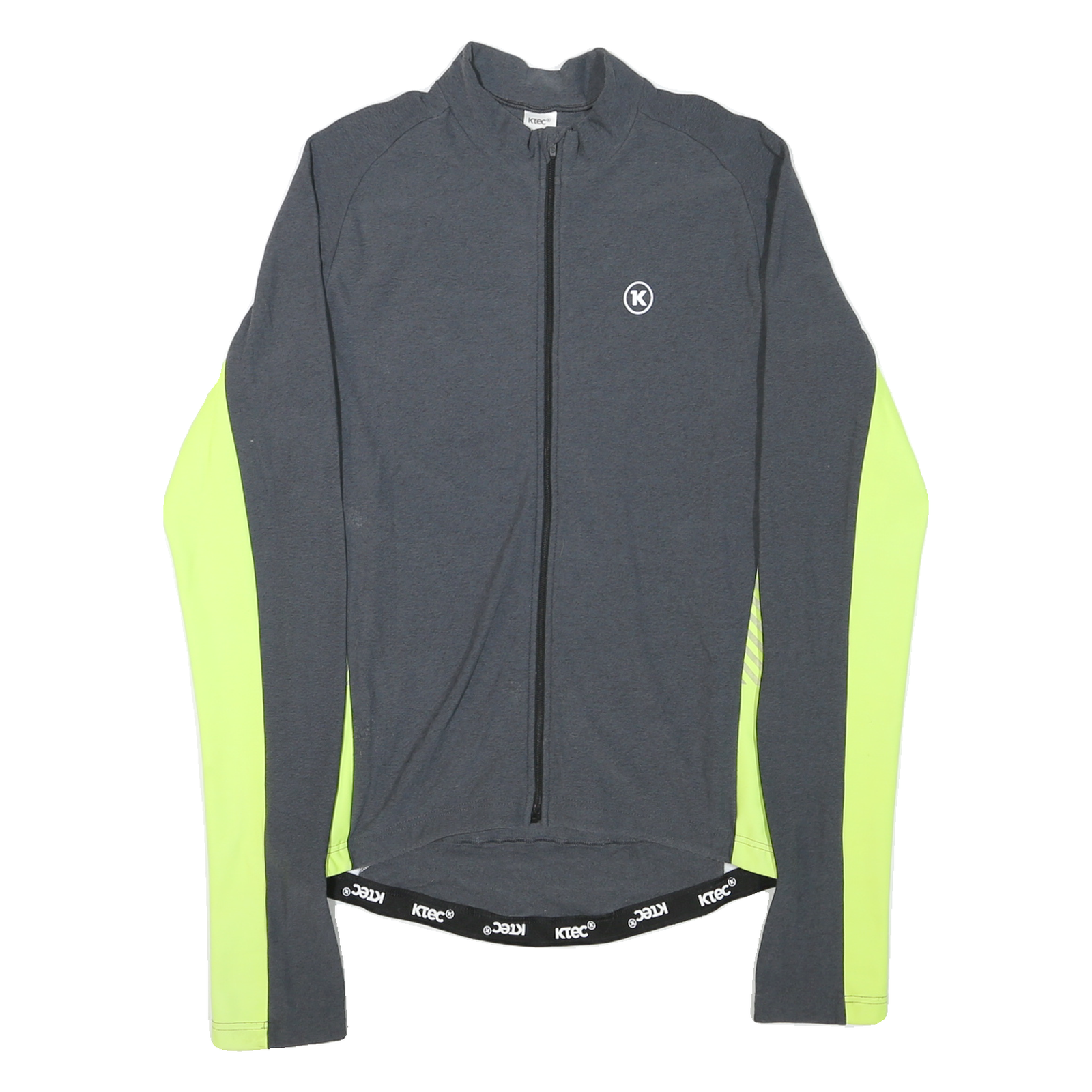 Mens Grey & Yellow Performance Jacket M Polyester Blend Zip Activewear Ktec Refurbished - N/A refurbished available on Cerqular