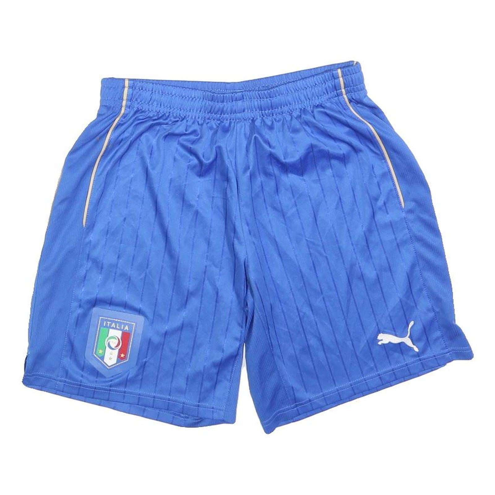 PUMA Mens Blue Italia Football Casual Shorts M W28 Sporty Polyester Refurbished - N/A refurbished available on Cerqular