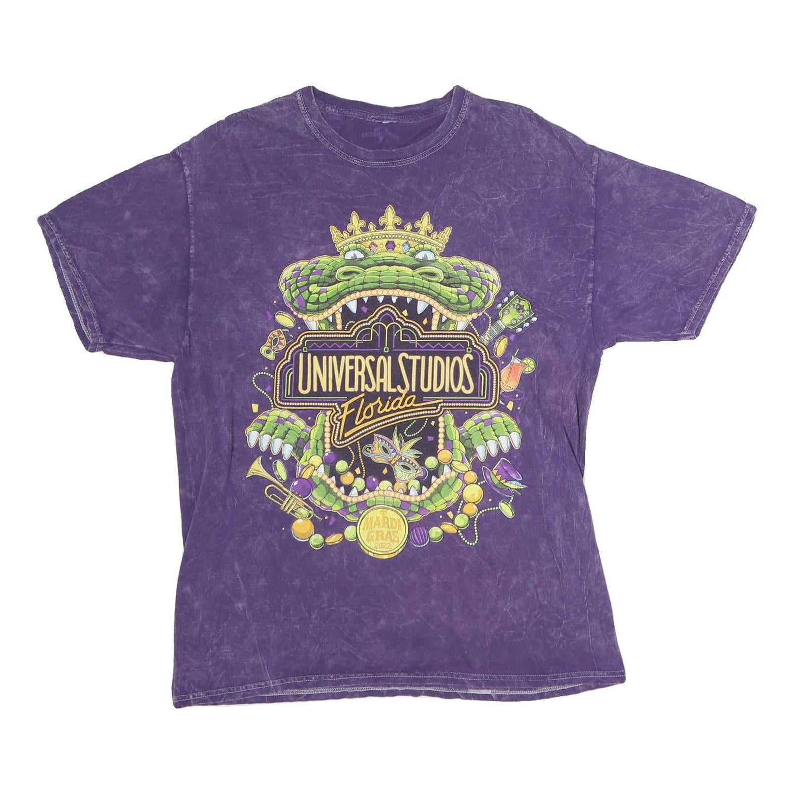 UNIVERSAL STUDIO Mens Purple Universal Studios Florida Graphic T-Shirt M Crew Refurbished - N/A refurbished available on Cerqular