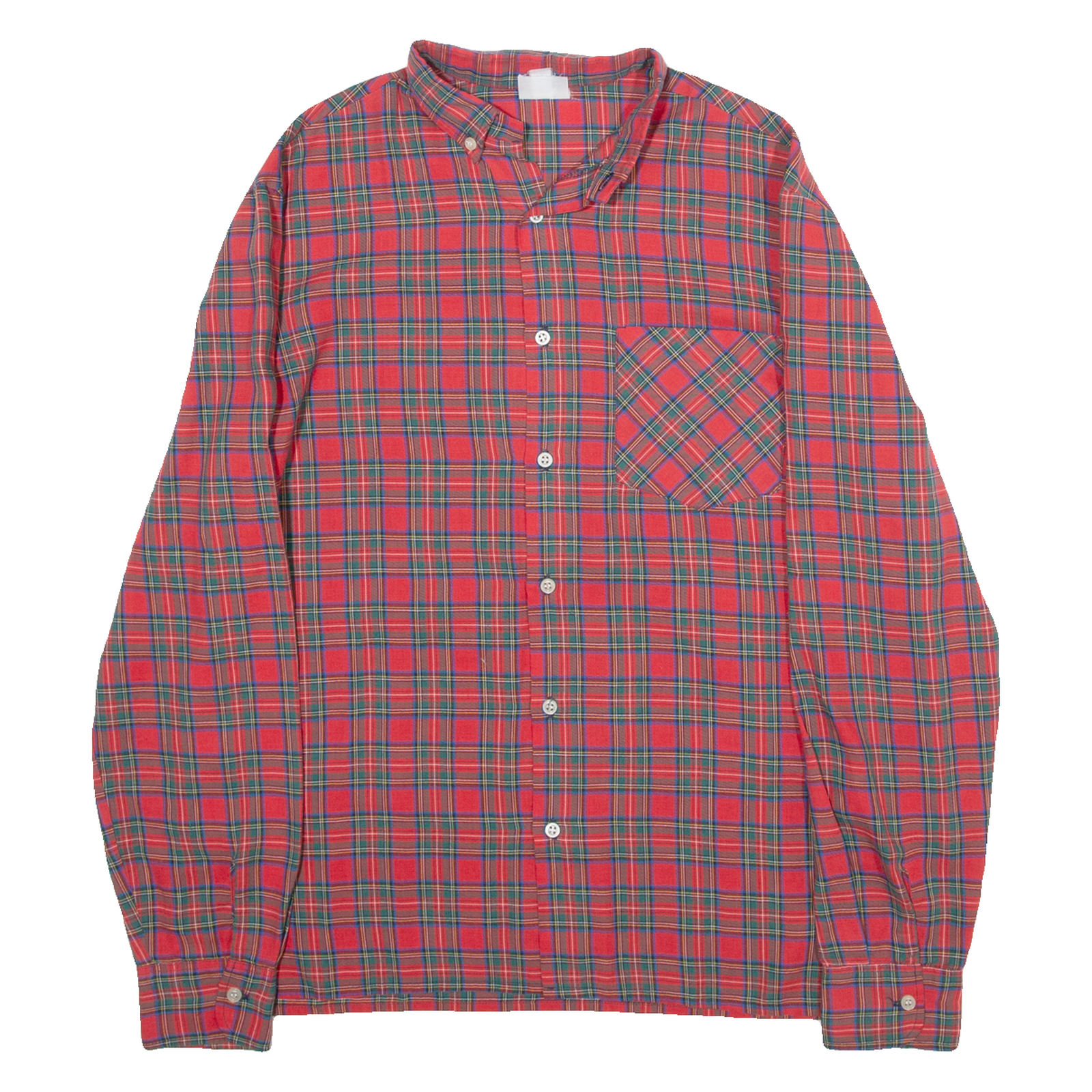 Mens Shirt Red Plaid Long Sleeve M Refurbished - N/A refurbished available on Cerqular